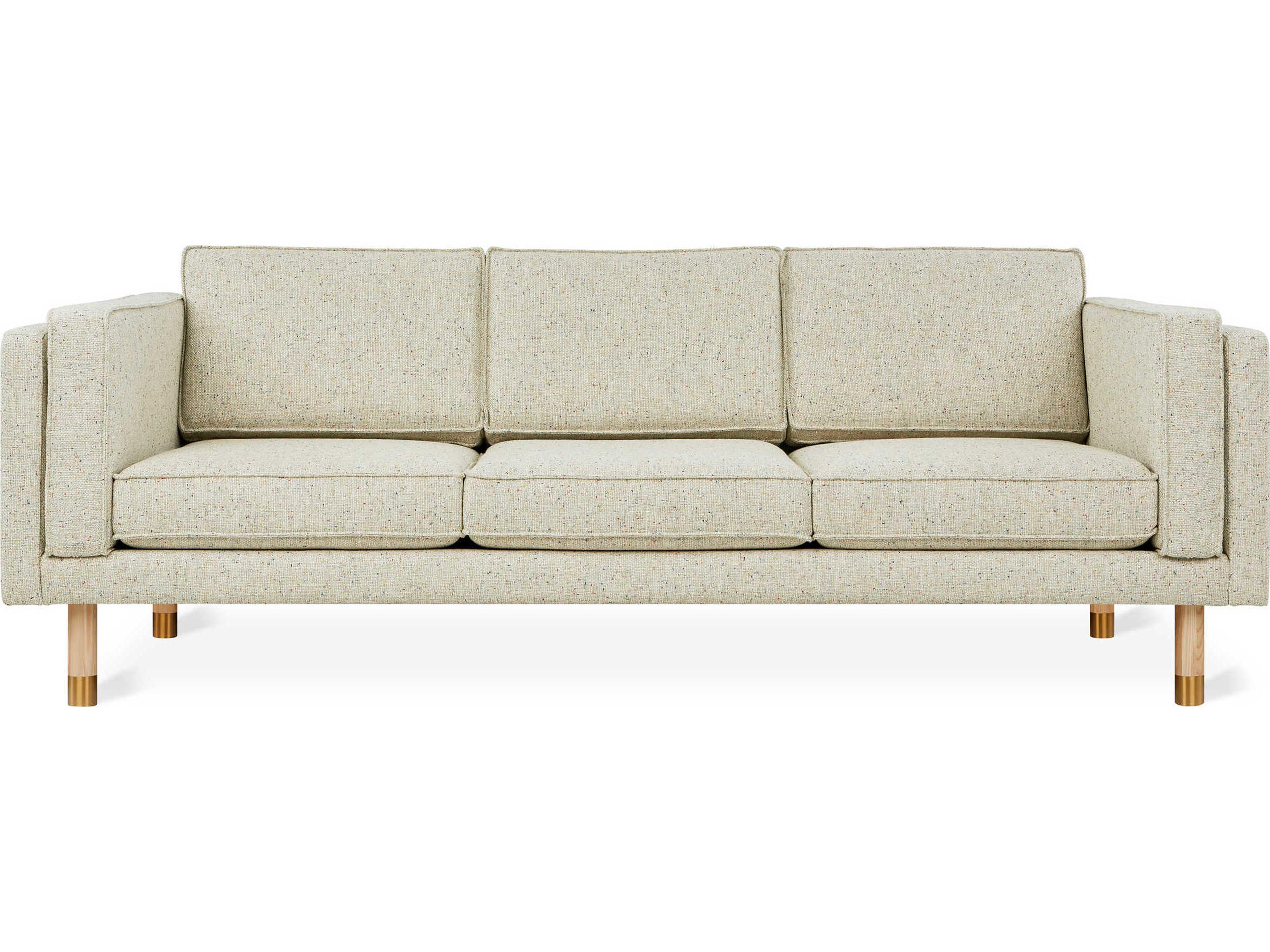 Gus* Modern Augusta Funfetti Linen Beige Upholstered Sofa