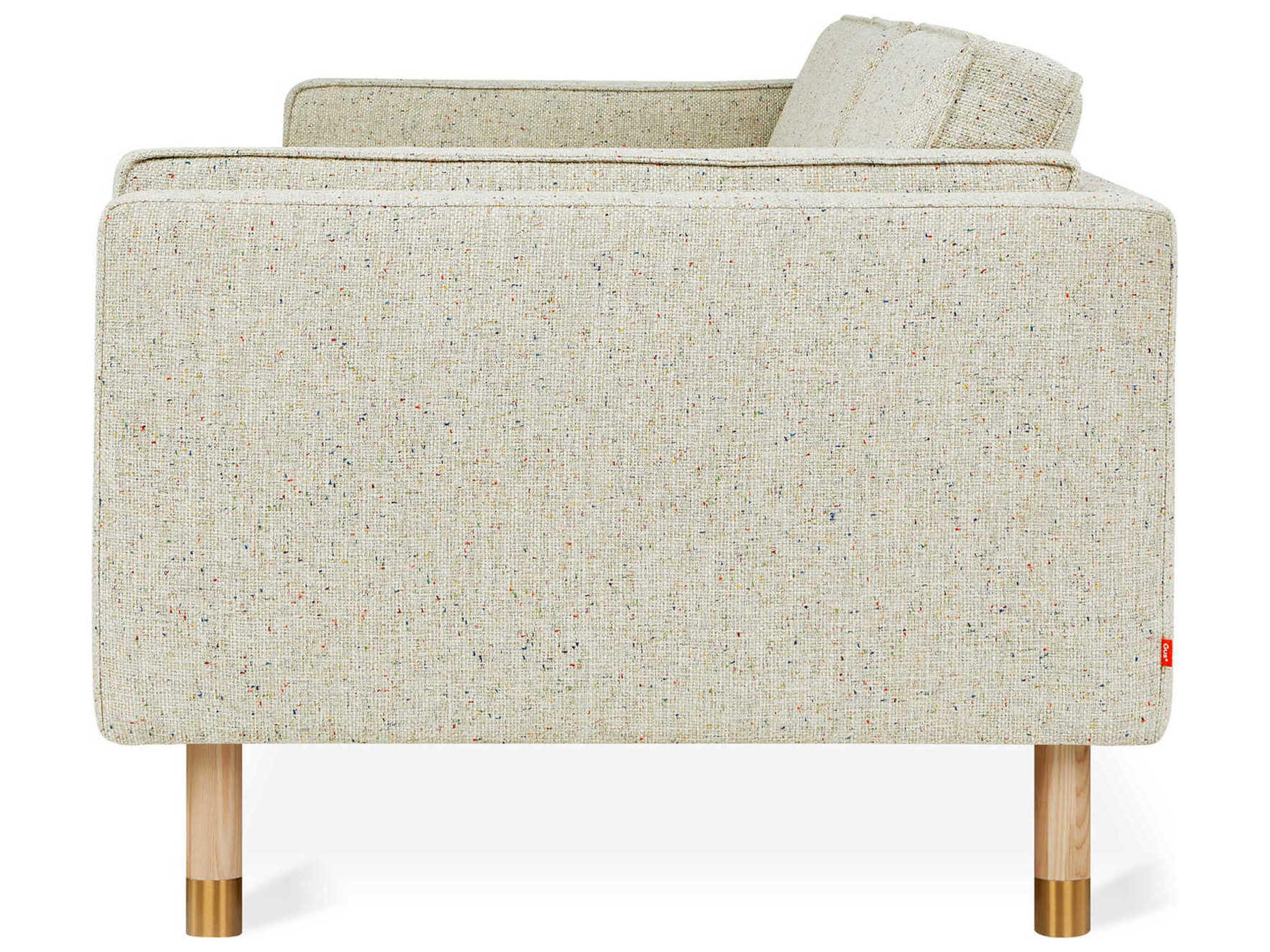 Gus* Modern Augusta Funfetti Linen Beige Upholstered Sofa