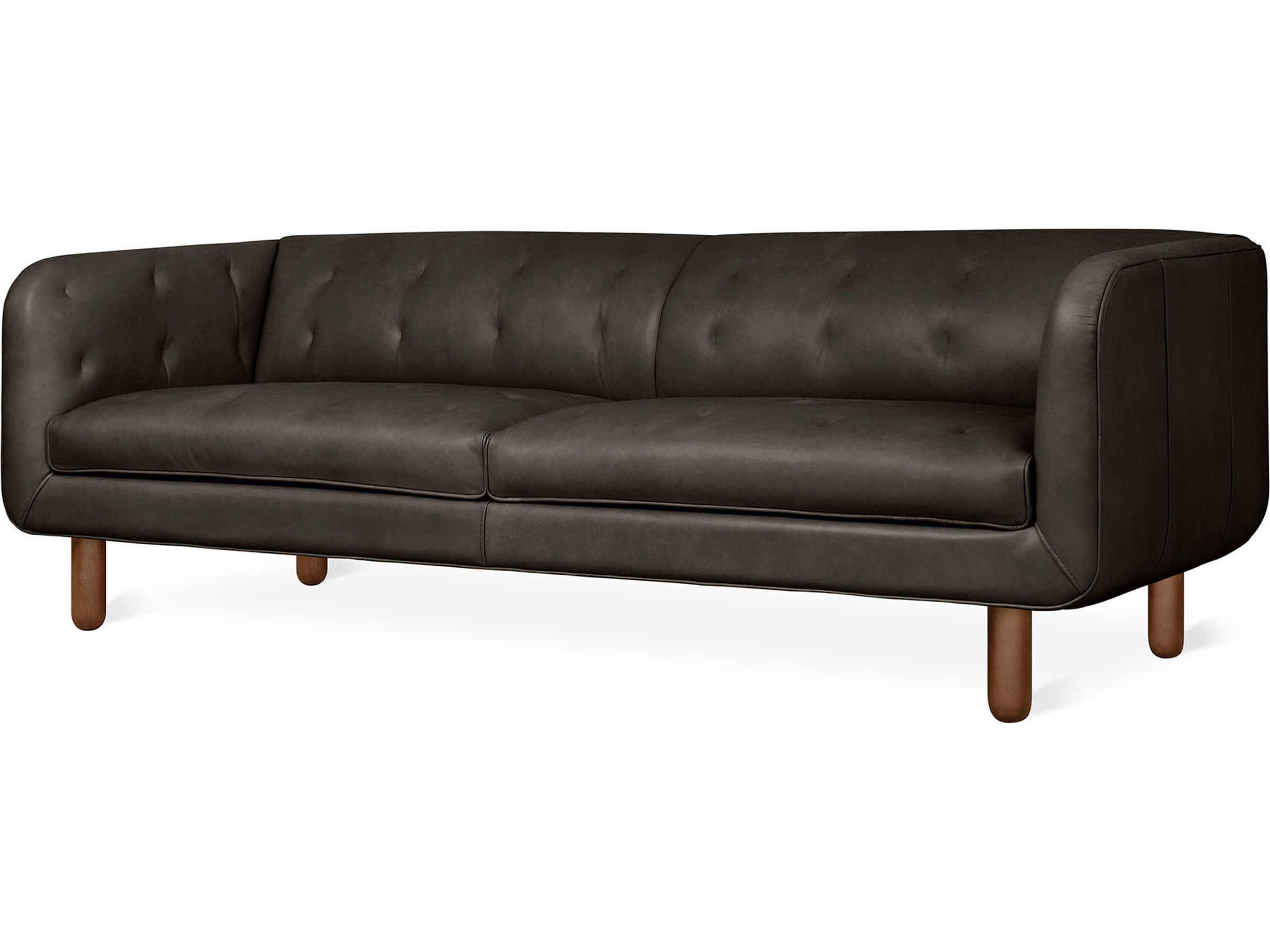 Beaconsfield Saddle Black Leather Sofa