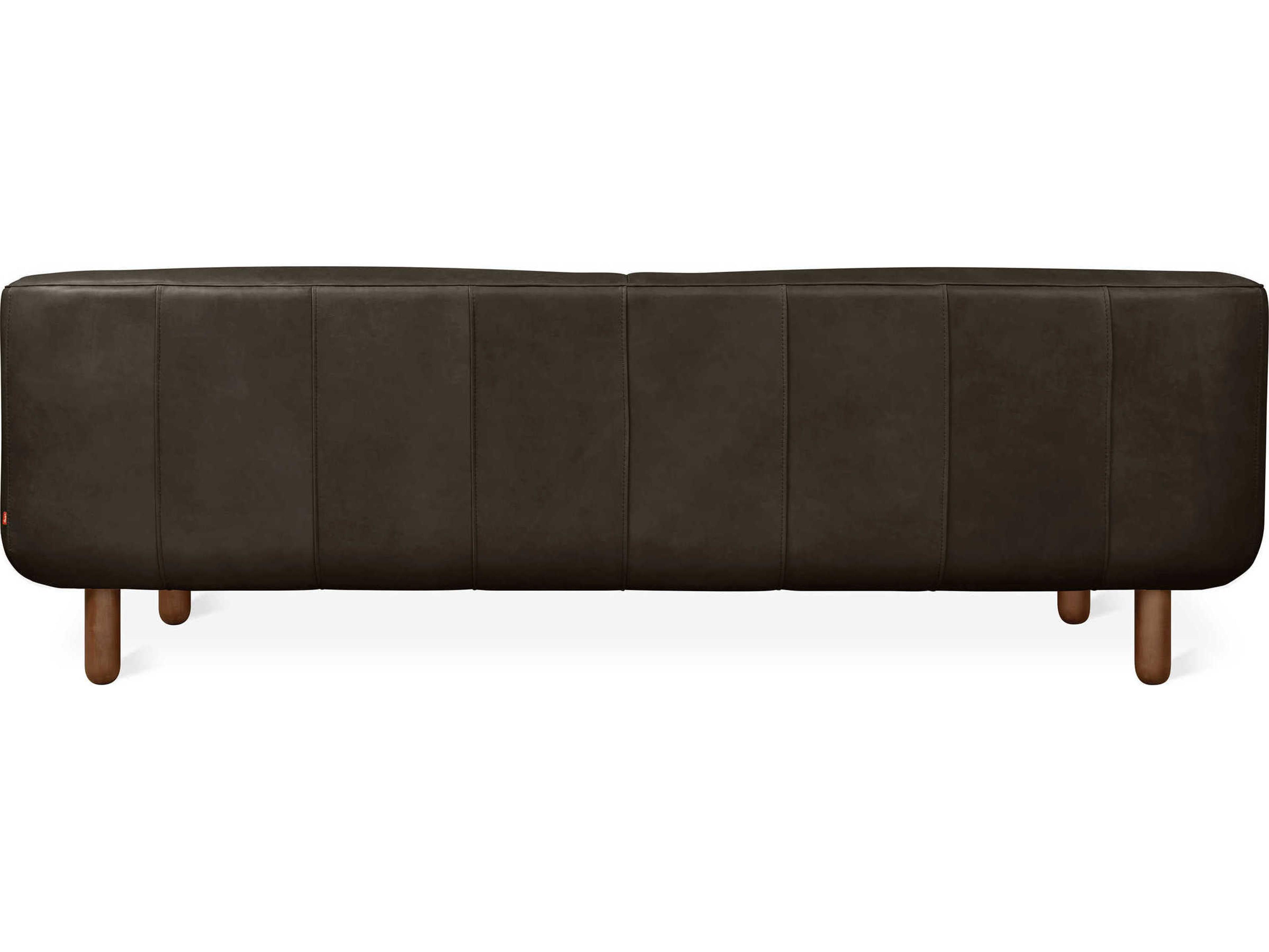 Gus* Modern Beaconsfield Saddle Black Leather Sofa