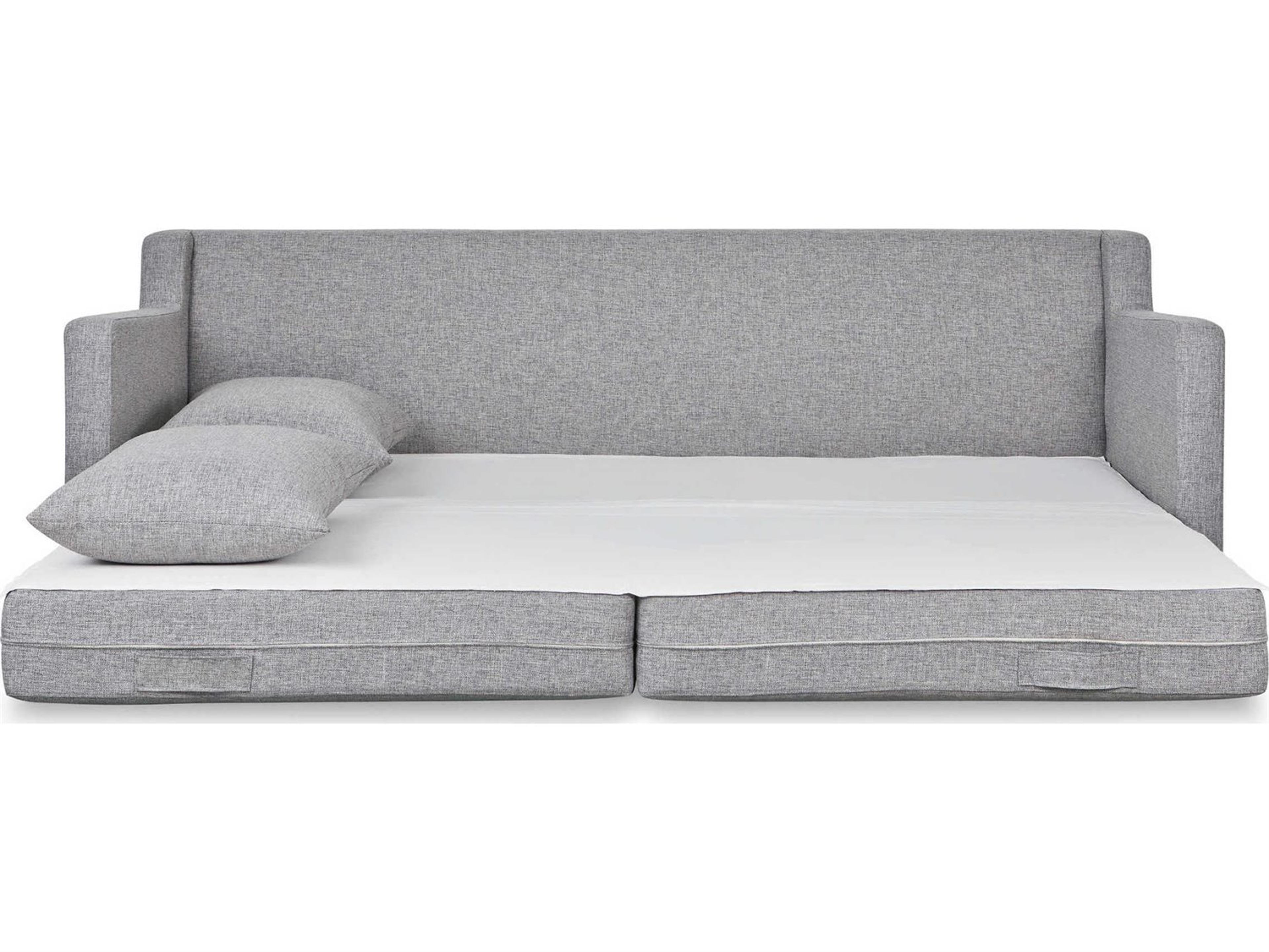 Gus* Modern Flipside Velvet Mercury Gray Upholstered Sofa Bed