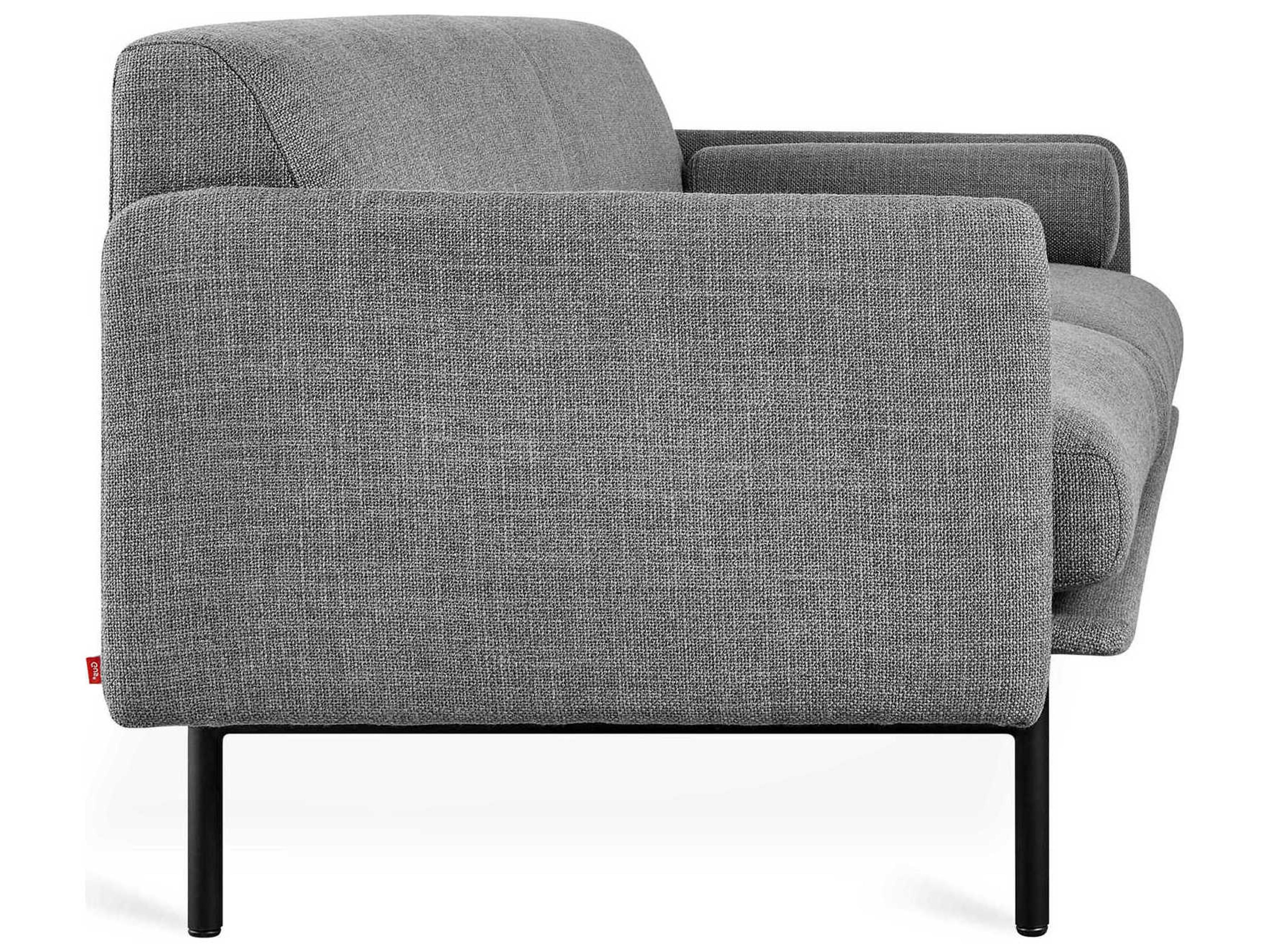 Gus* Modern Foundry Andorra Pewter Gray Upholstered Sofa