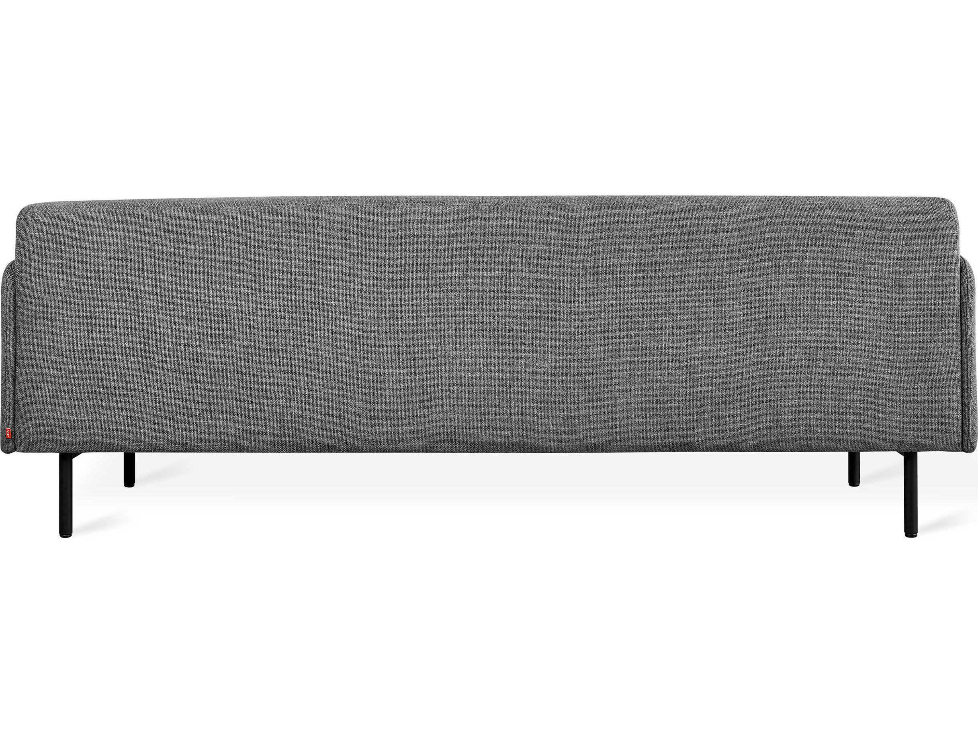 Gus* Modern Foundry Andorra Pewter Gray Upholstered Sofa
