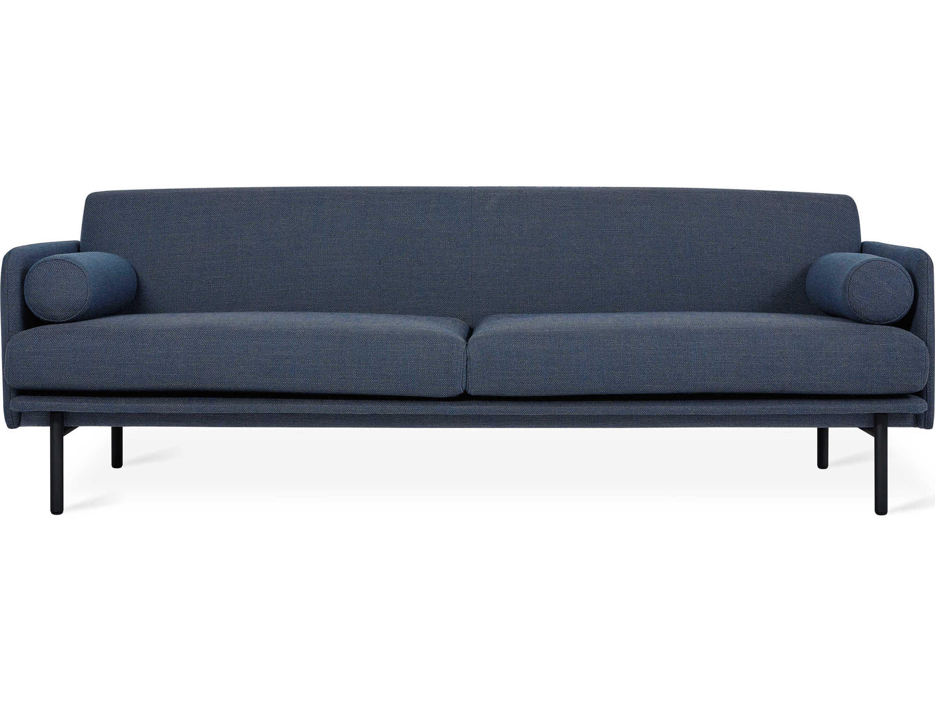 Gus* Modern Foundry Hanson Navy Blue Upholstered Sofa