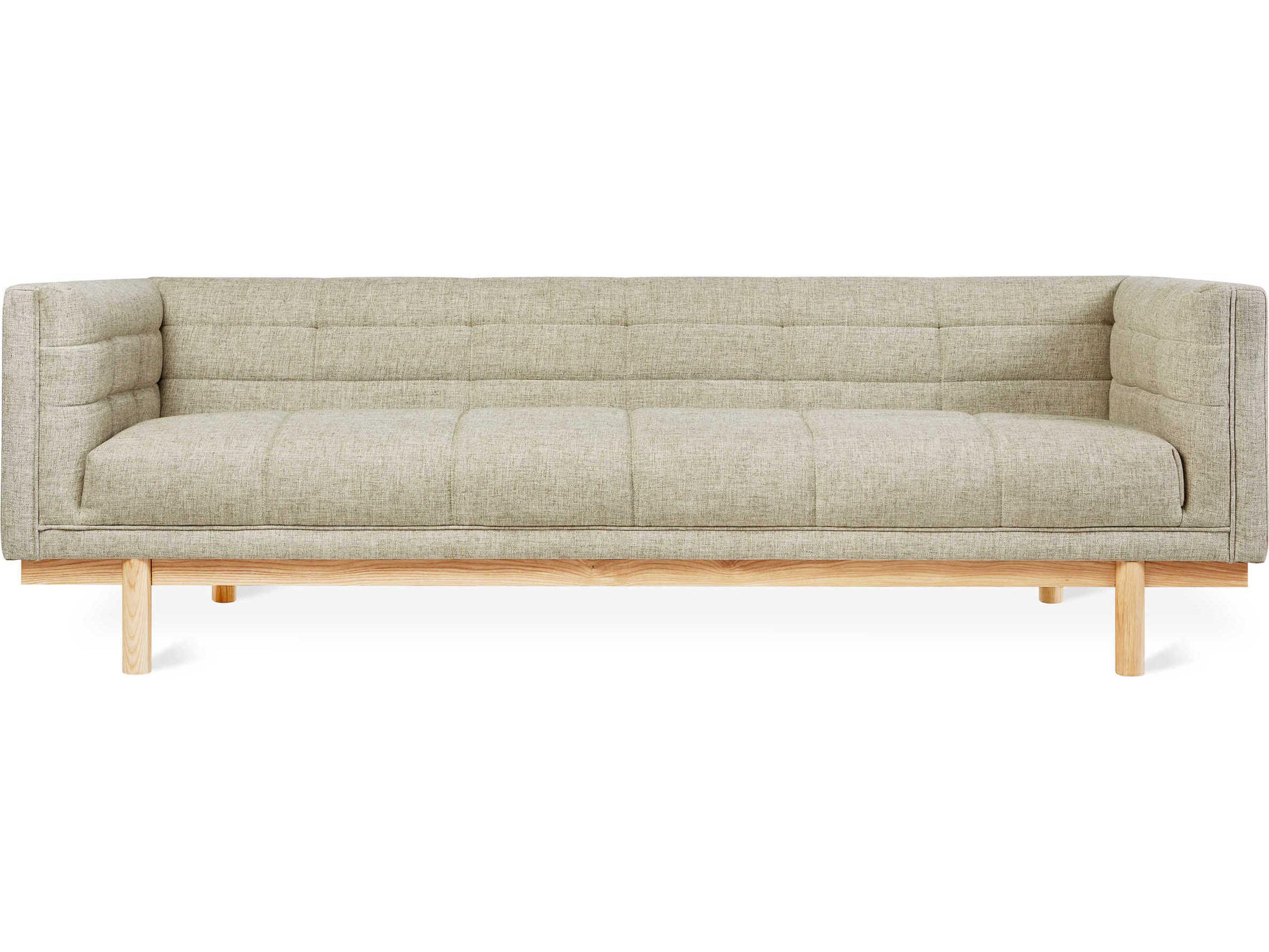 Gus* Modern Mulholland Tufted Caledon Sedona Natural Ash Beige Upholstered Sofa