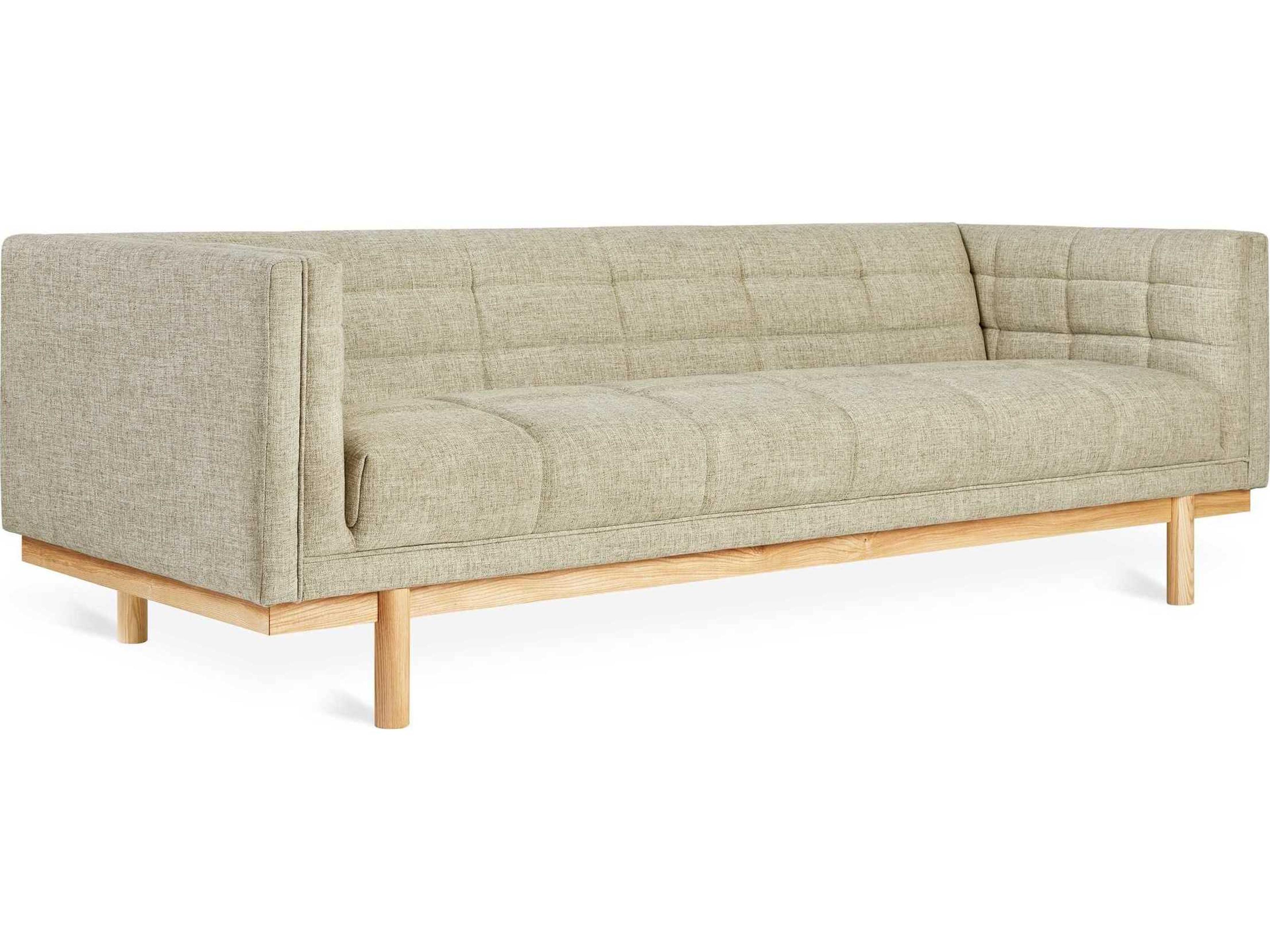 Mulholland Tufted Caledon Sedona Natural Ash Beige Upholstered Sofa