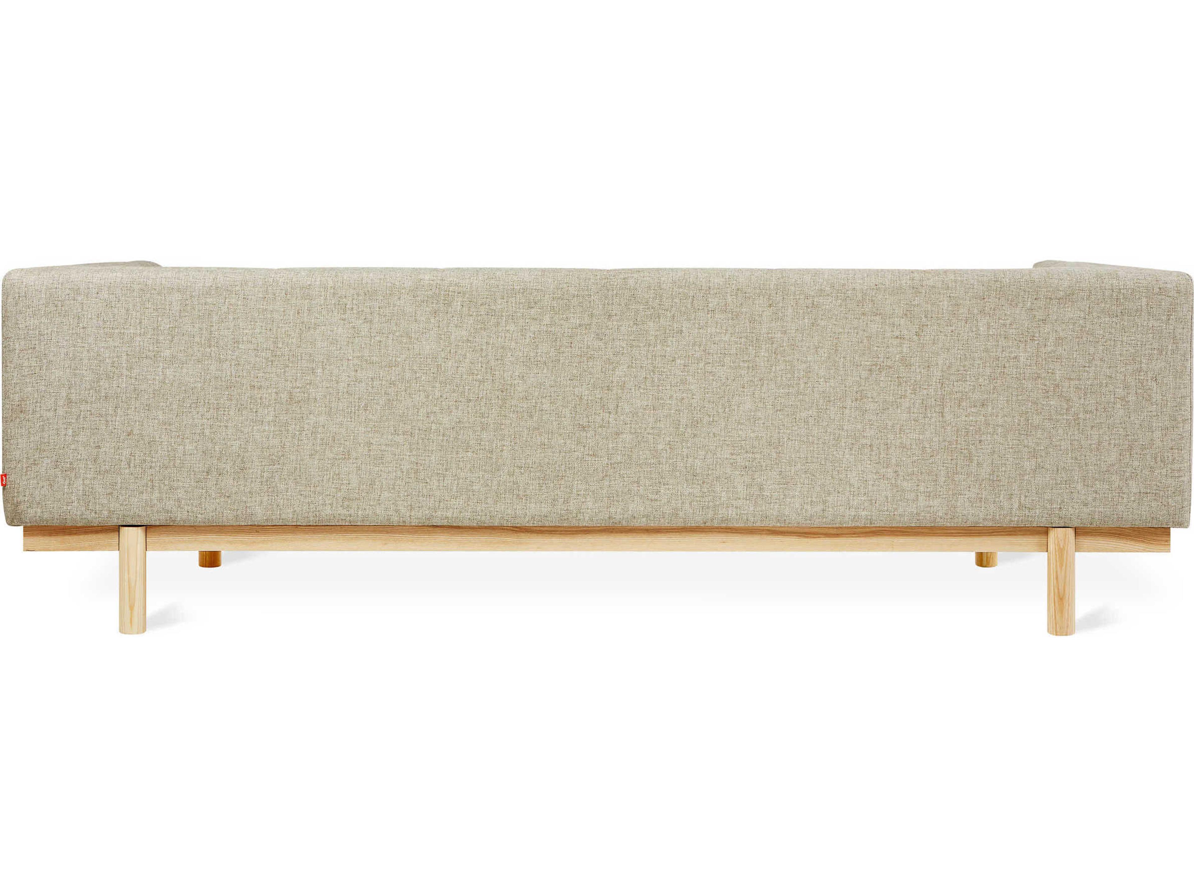 Gus* Modern Mulholland Tufted Caledon Sedona Natural Ash Beige Upholstered Sofa