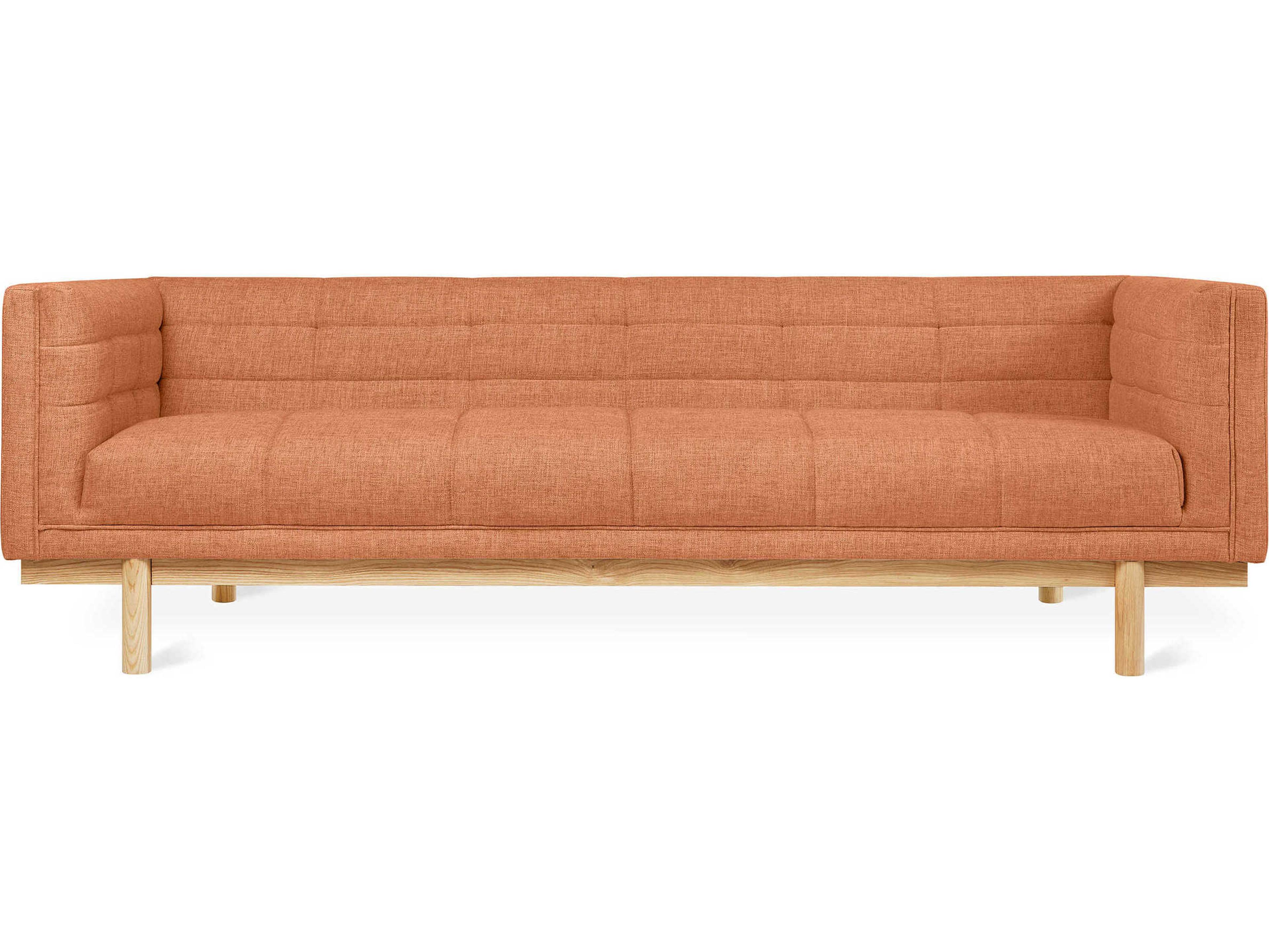 Gus* Modern Mulholland Tufted Caledon Antler Natural Ash Brown Upholstered Sofa