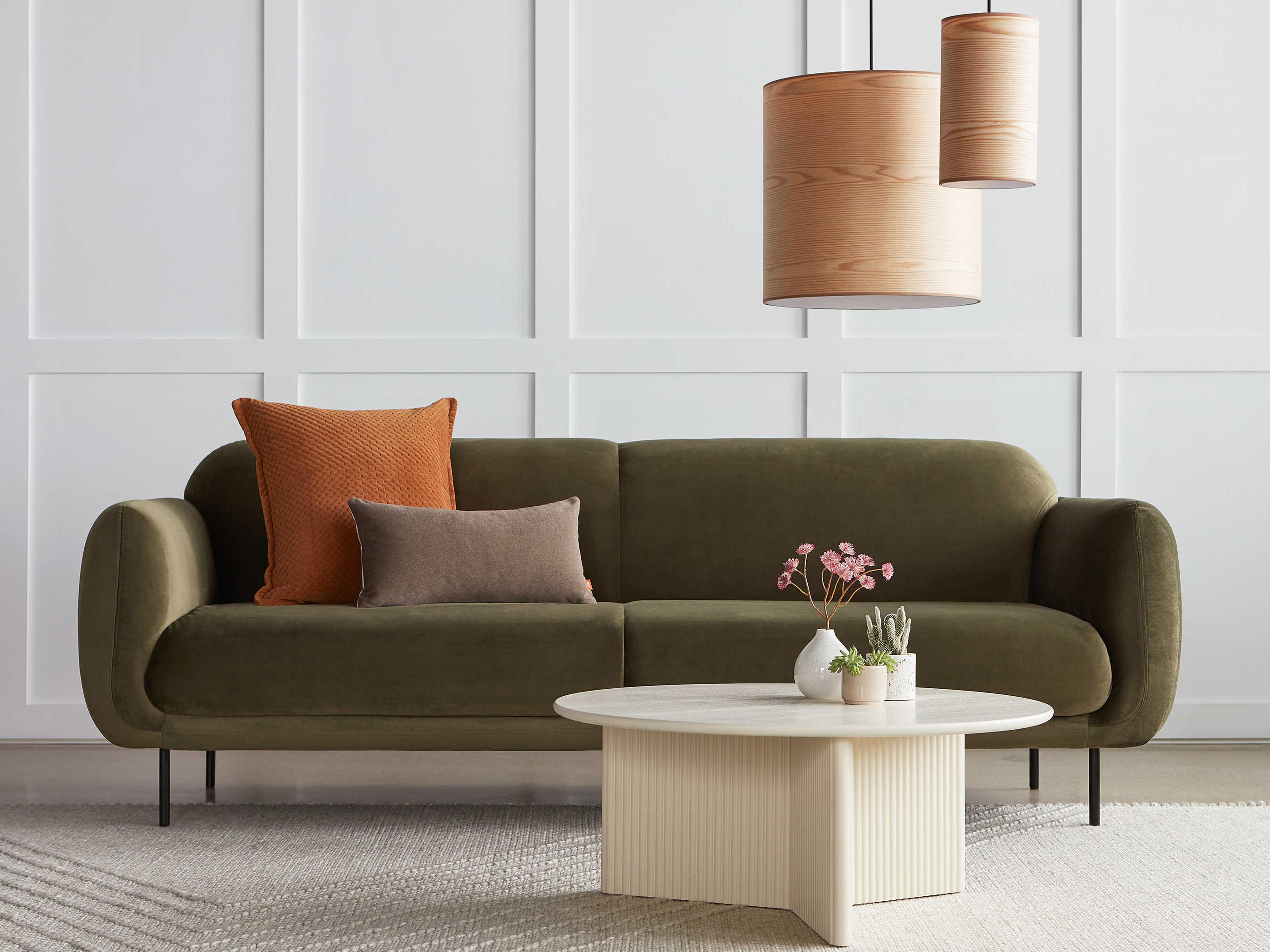 Gus* Modern Nord Cassella Grove Green Upholstered Sofa