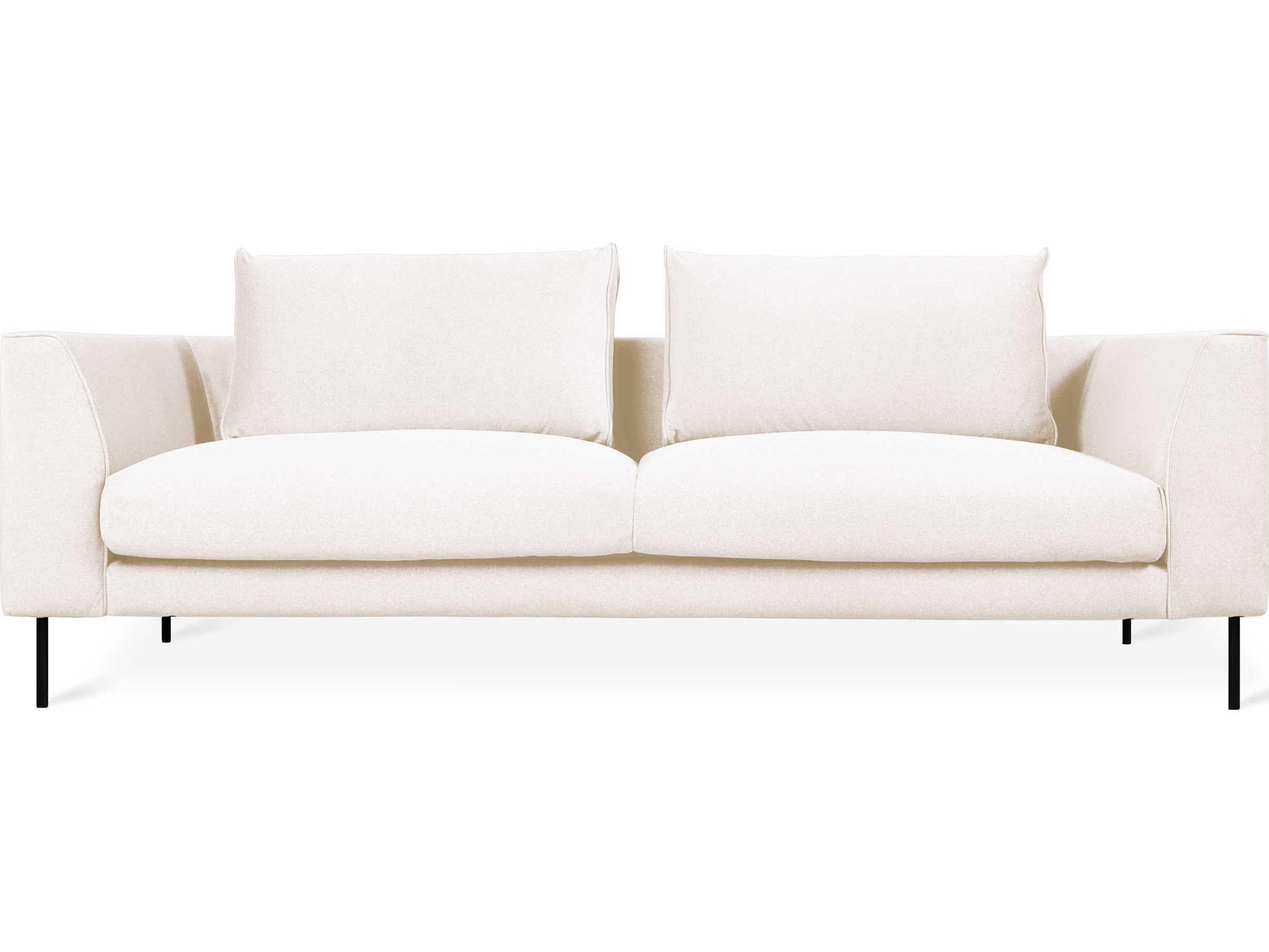 Gus* Modern Renfrew Merino Cream Black Upholstered Sofa