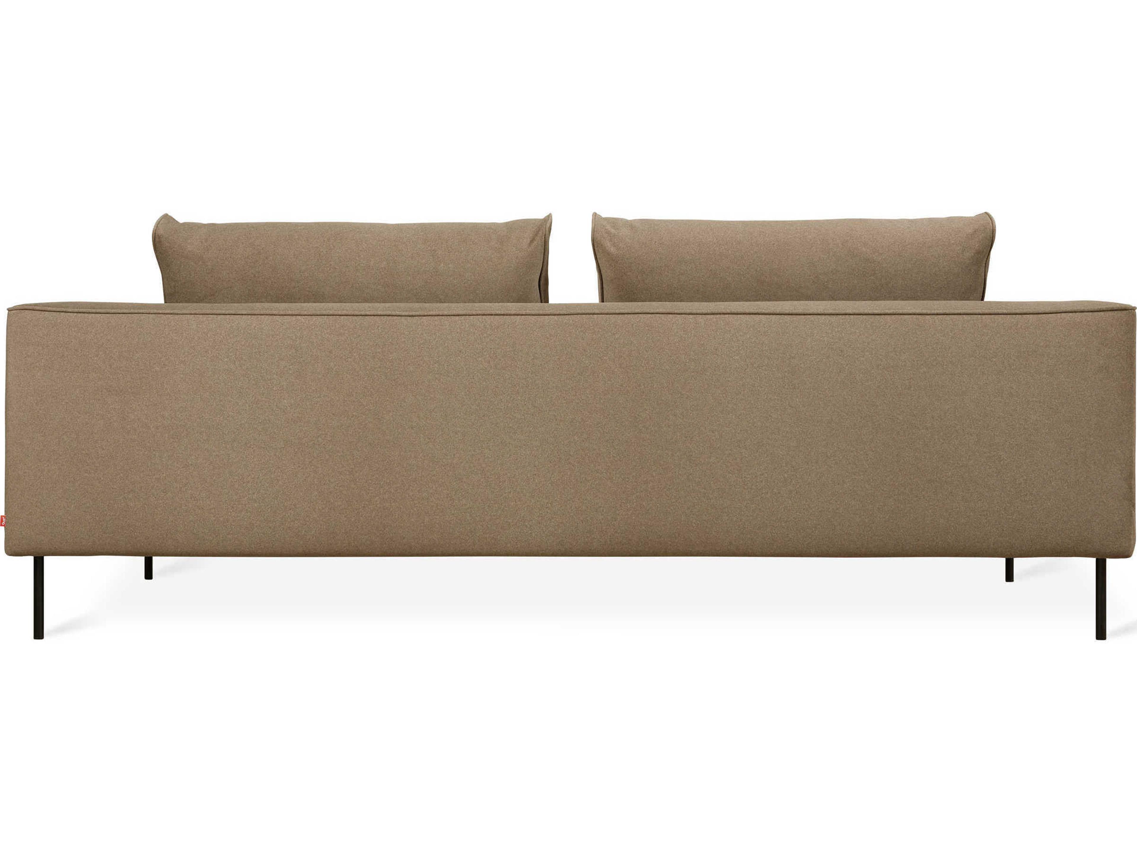 Gus* Modern Renfrew Merino Mocha Black Brown Upholstered Sofa