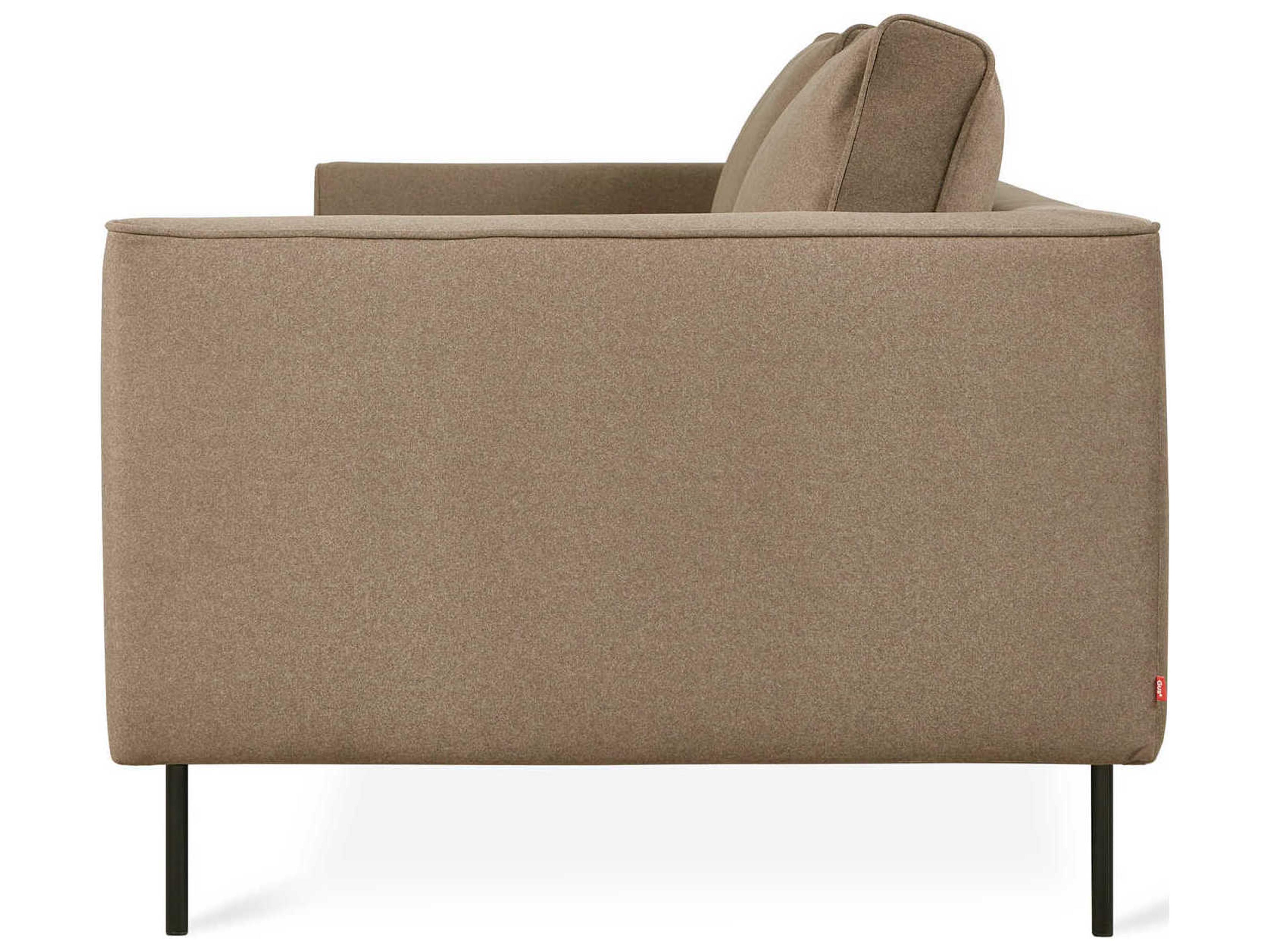 Gus* Modern Renfrew Merino Mocha Black Brown Upholstered Sofa