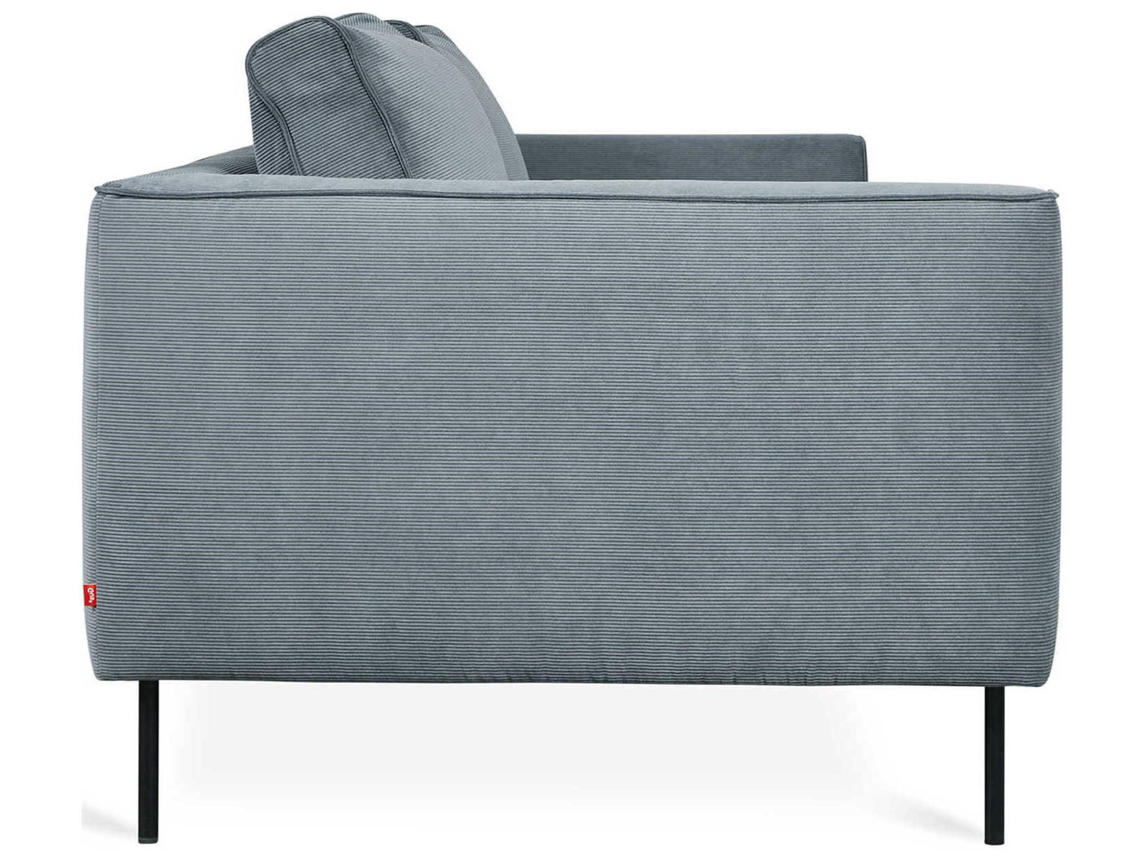 Gus* Modern Renfrew Mersey Skyline Black Blue Upholstered Sofa