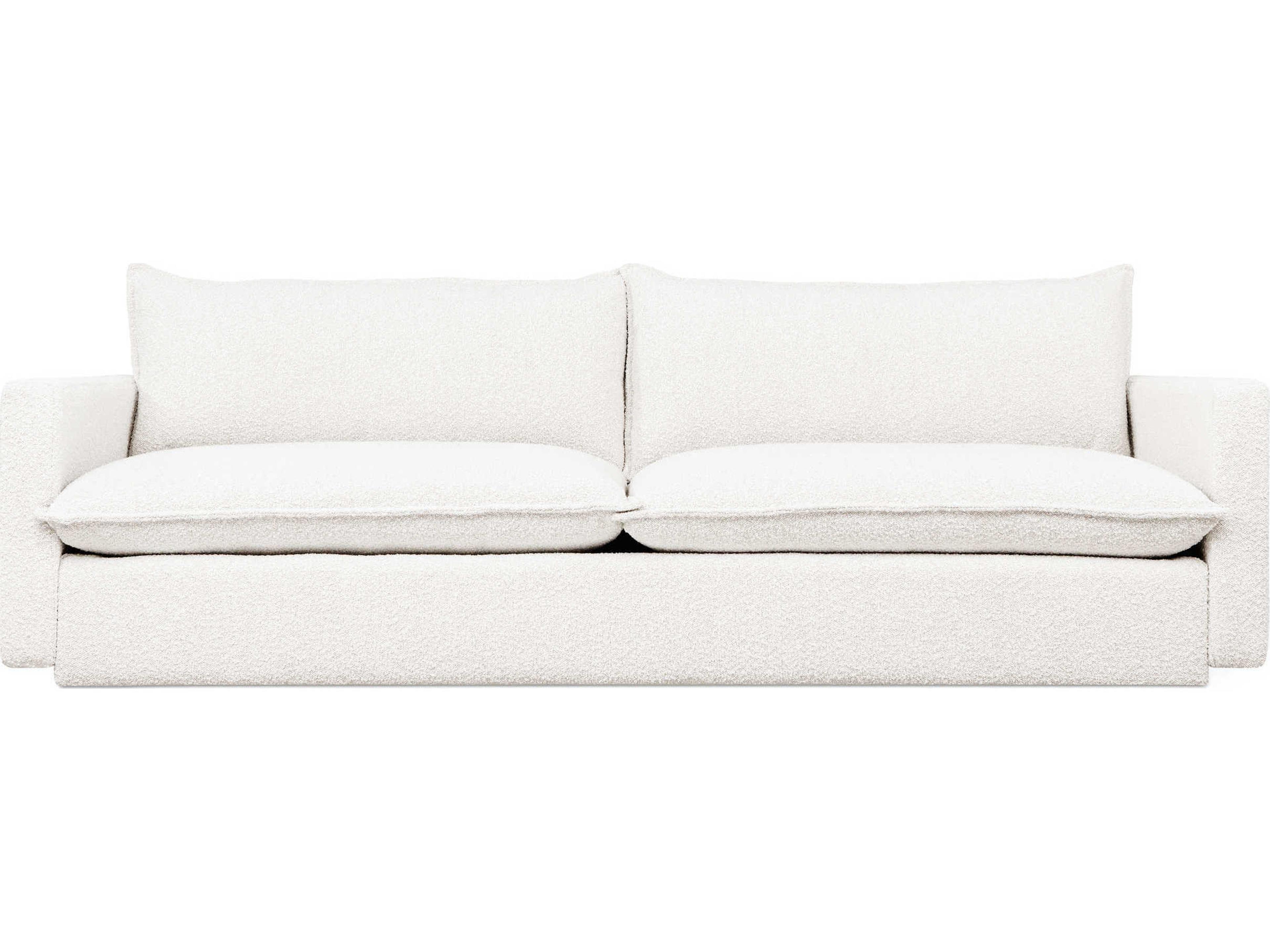 Gus* Modern Sola Node Alabaster White Upholstered Sofa