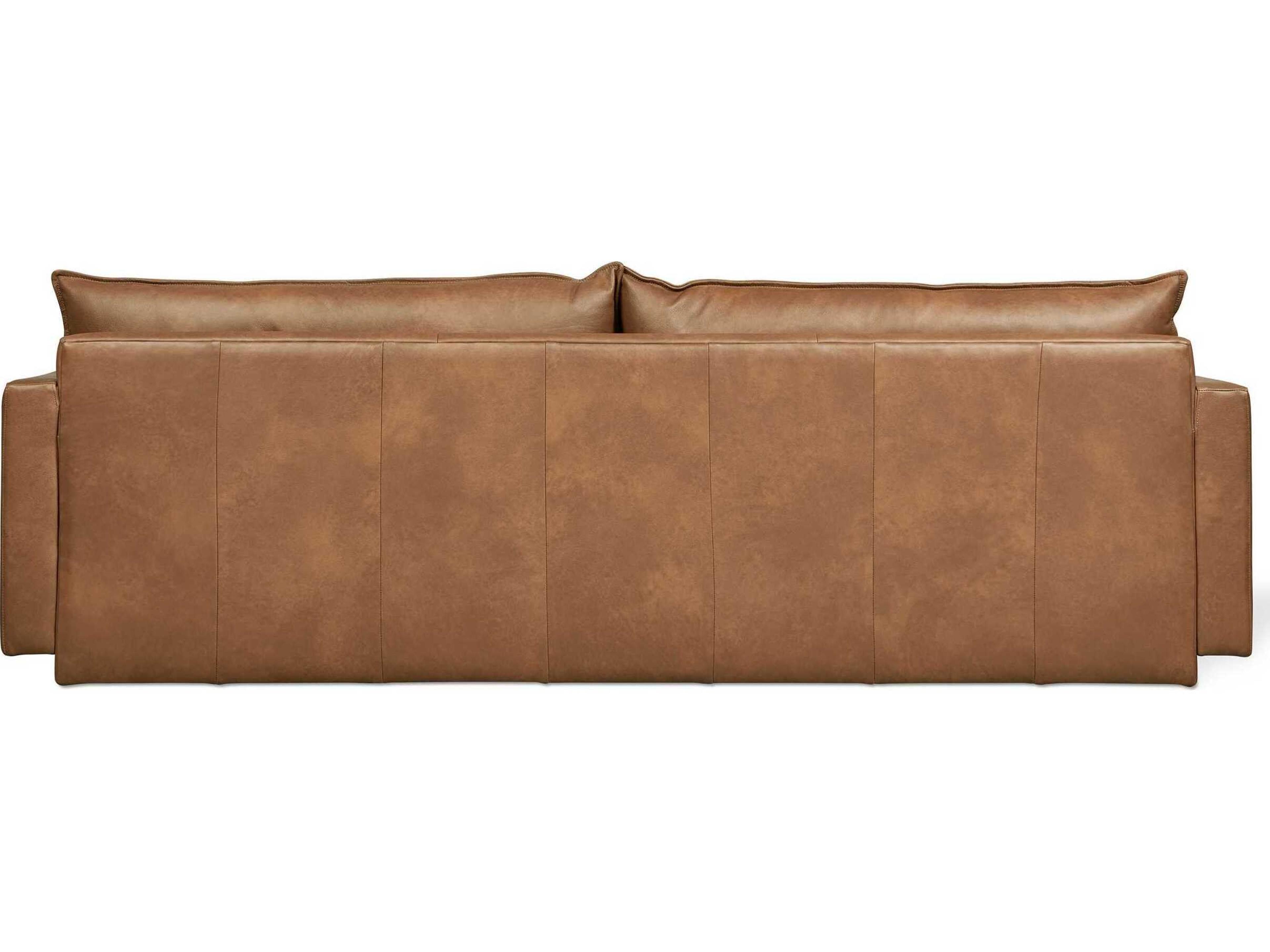 Gus* Modern Sola Brown Leather Sofa