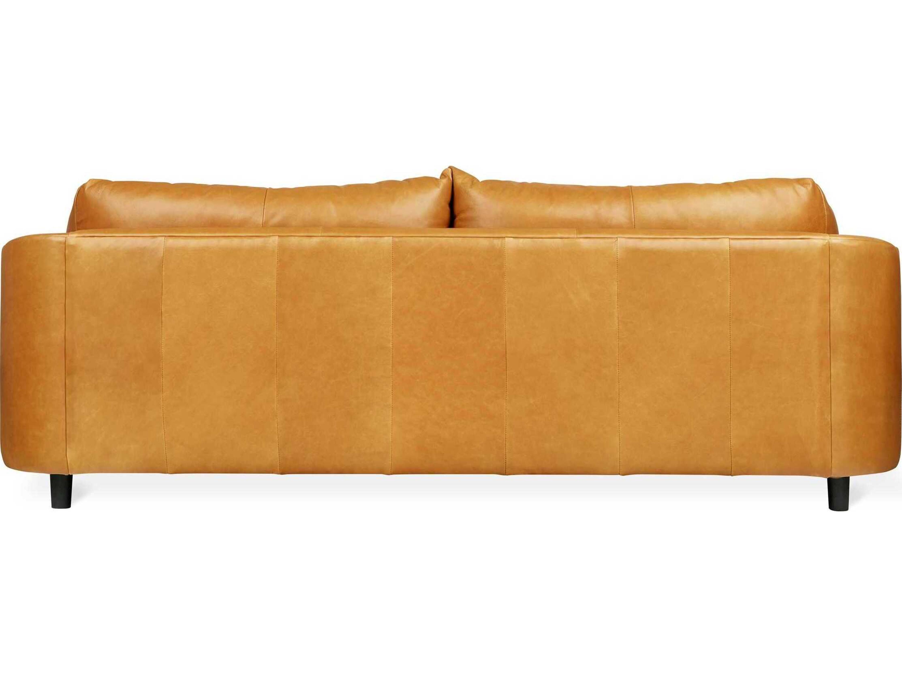 Gus* Modern Thalia Tan Leather Sofa