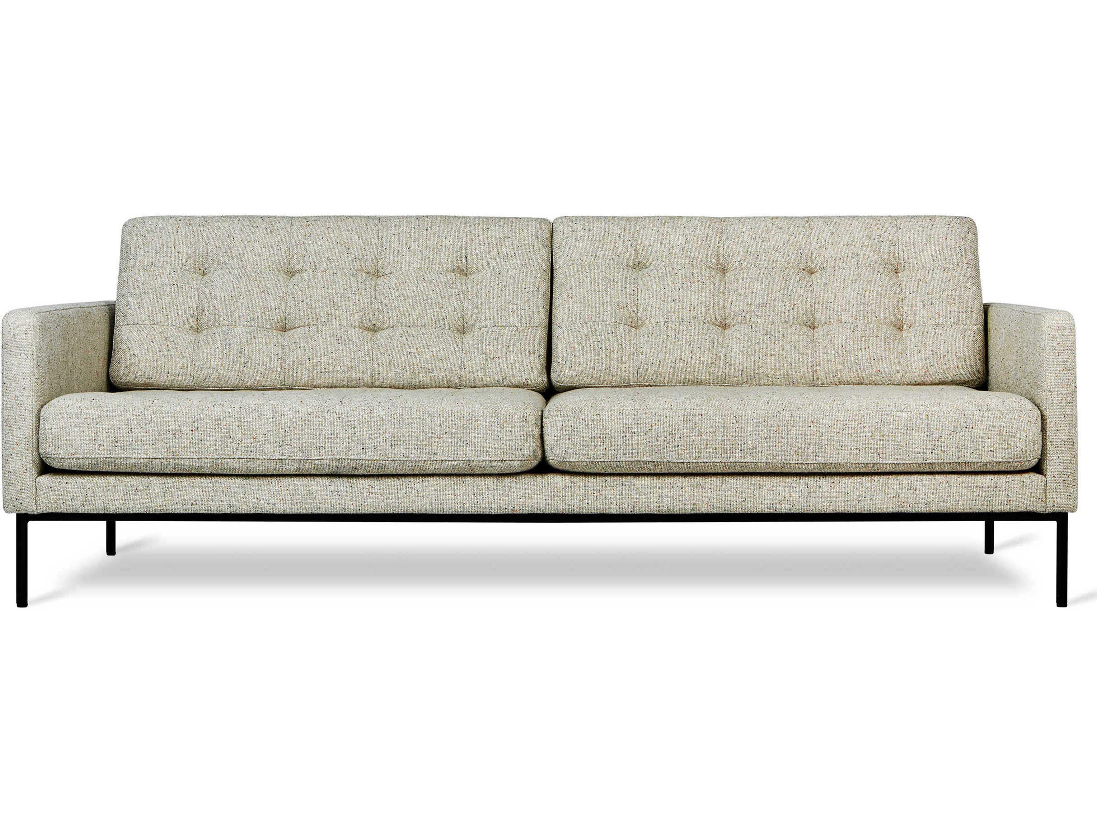 Gus* Modern Towne Tufted Funfetti Gray Upholstered Sofa