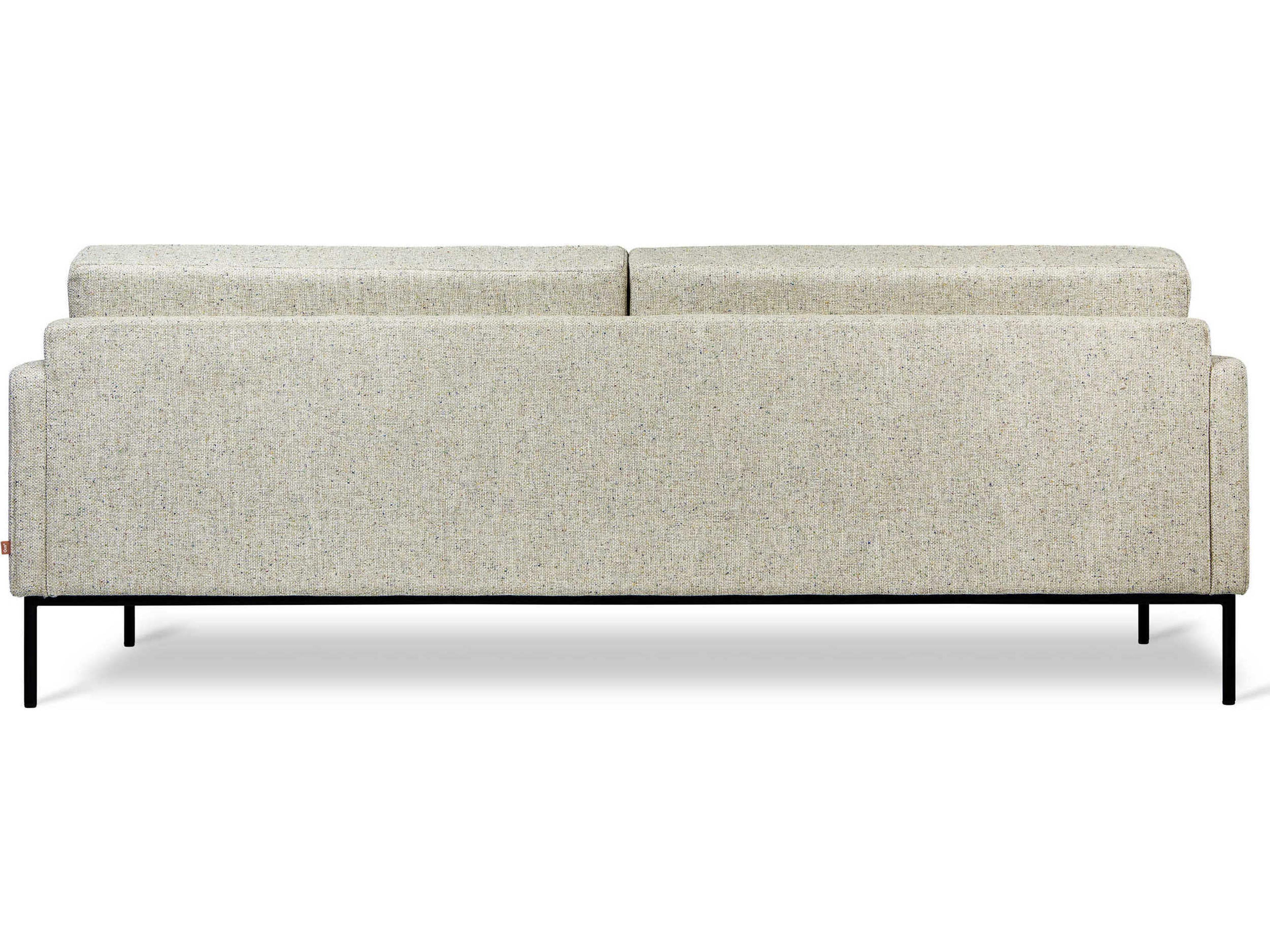 Gus* Modern Towne Tufted Funfetti Gray Upholstered Sofa