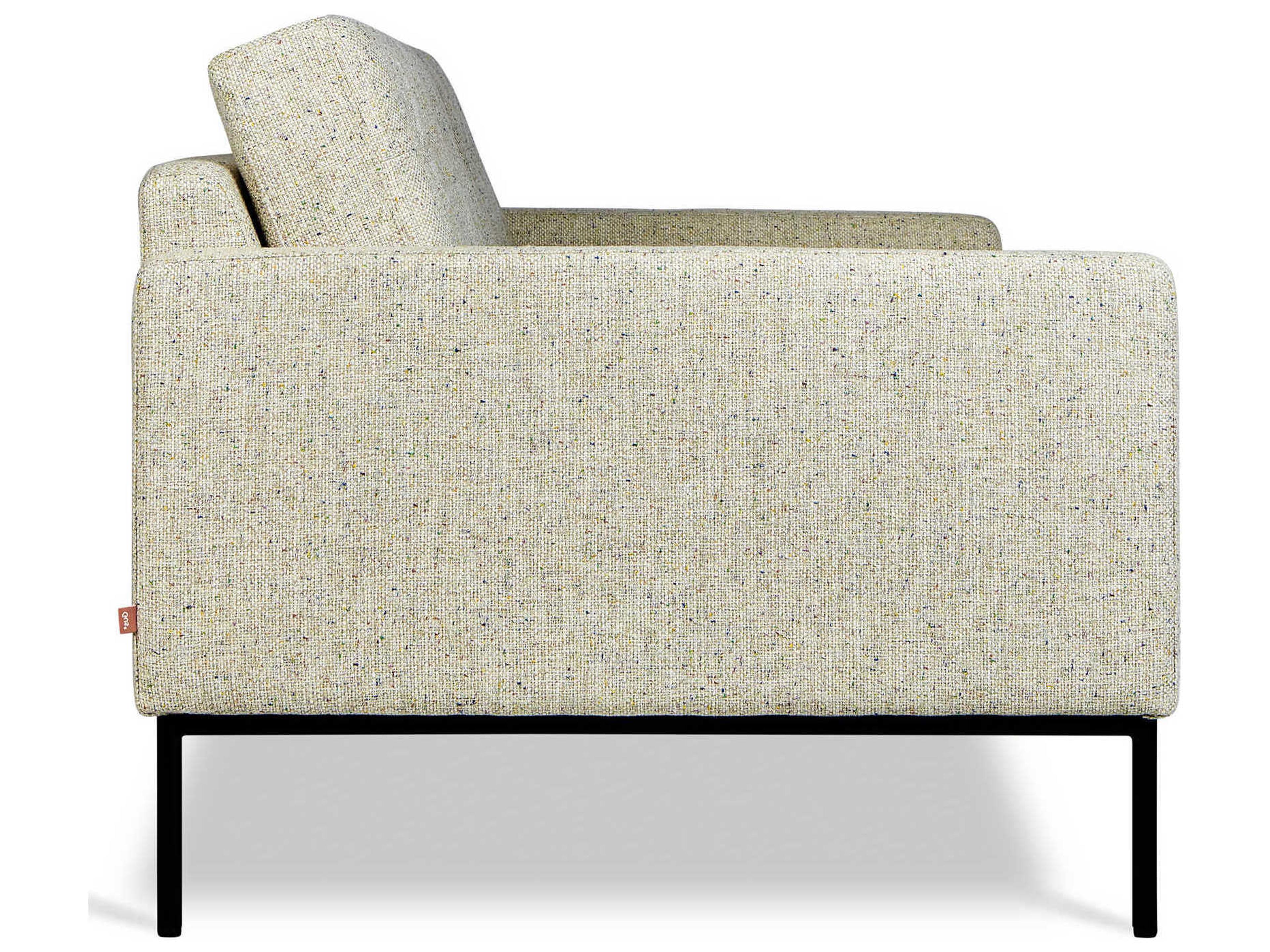Gus* Modern Towne Tufted Funfetti Gray Upholstered Sofa