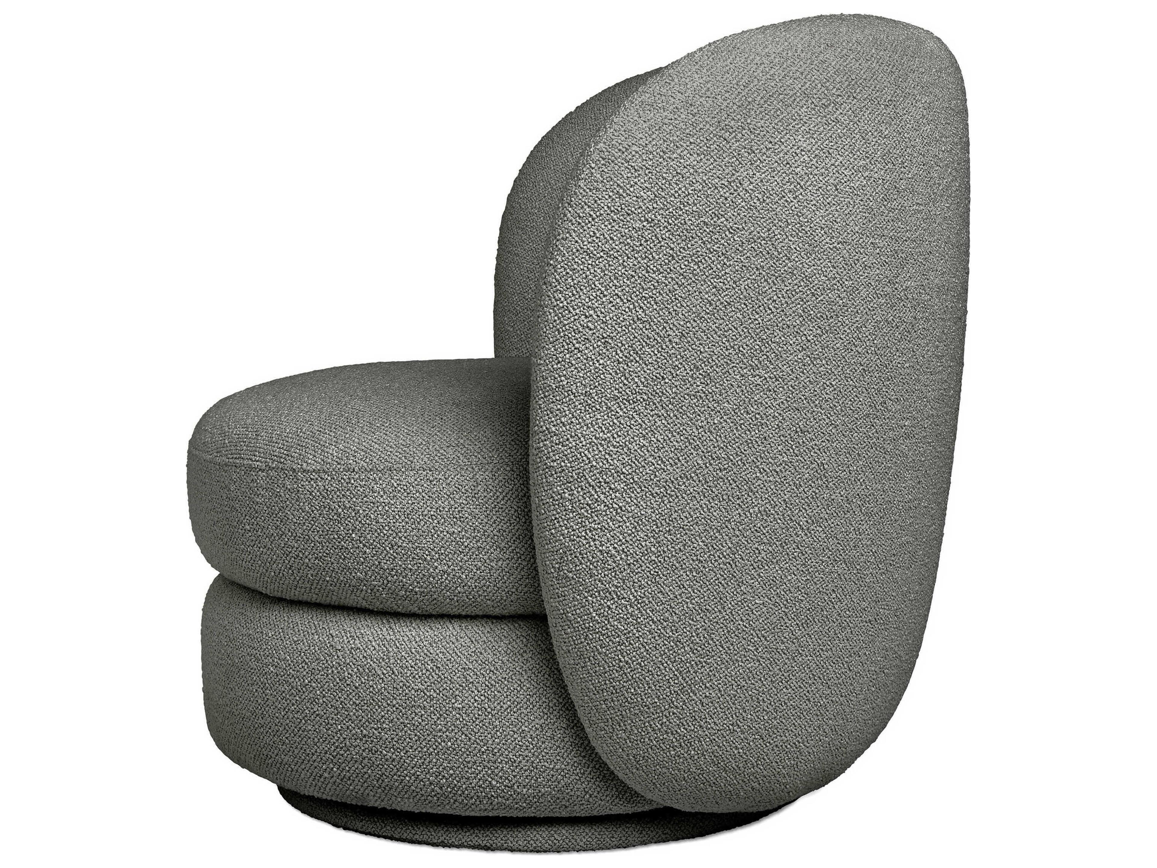 Gus* Modern Forme Swivel Gray Accent Chair