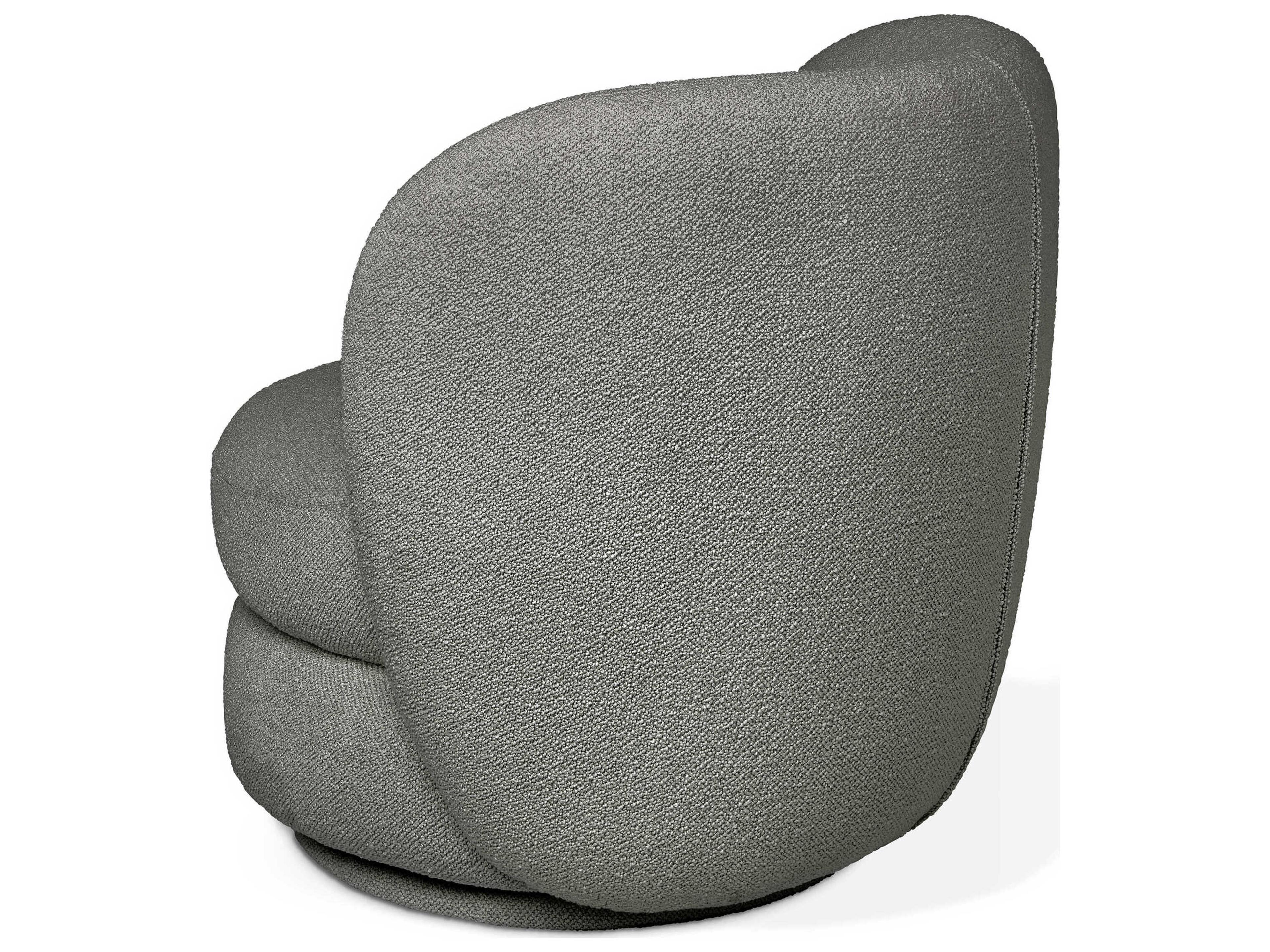 Gus* Modern Forme Swivel Gray Accent Chair