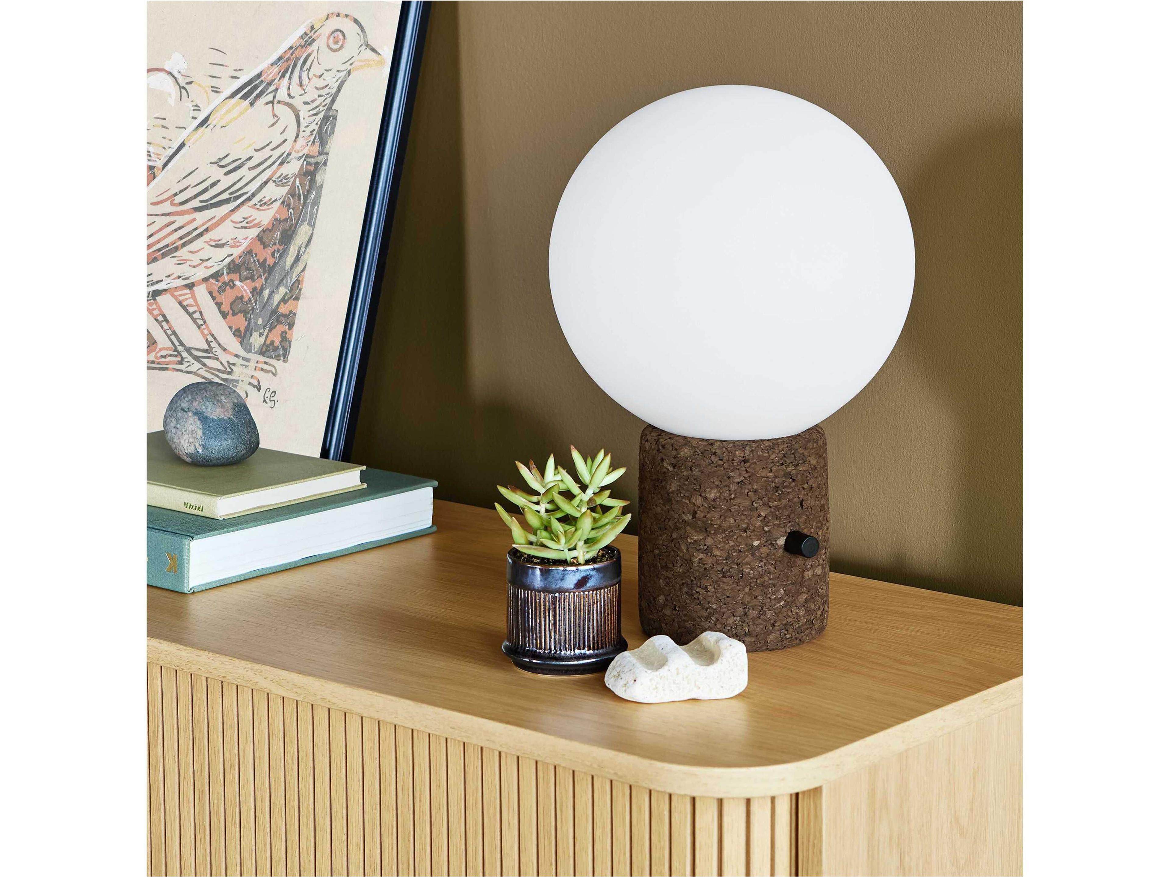 Gus* Modern Monocle White Table Lamp
