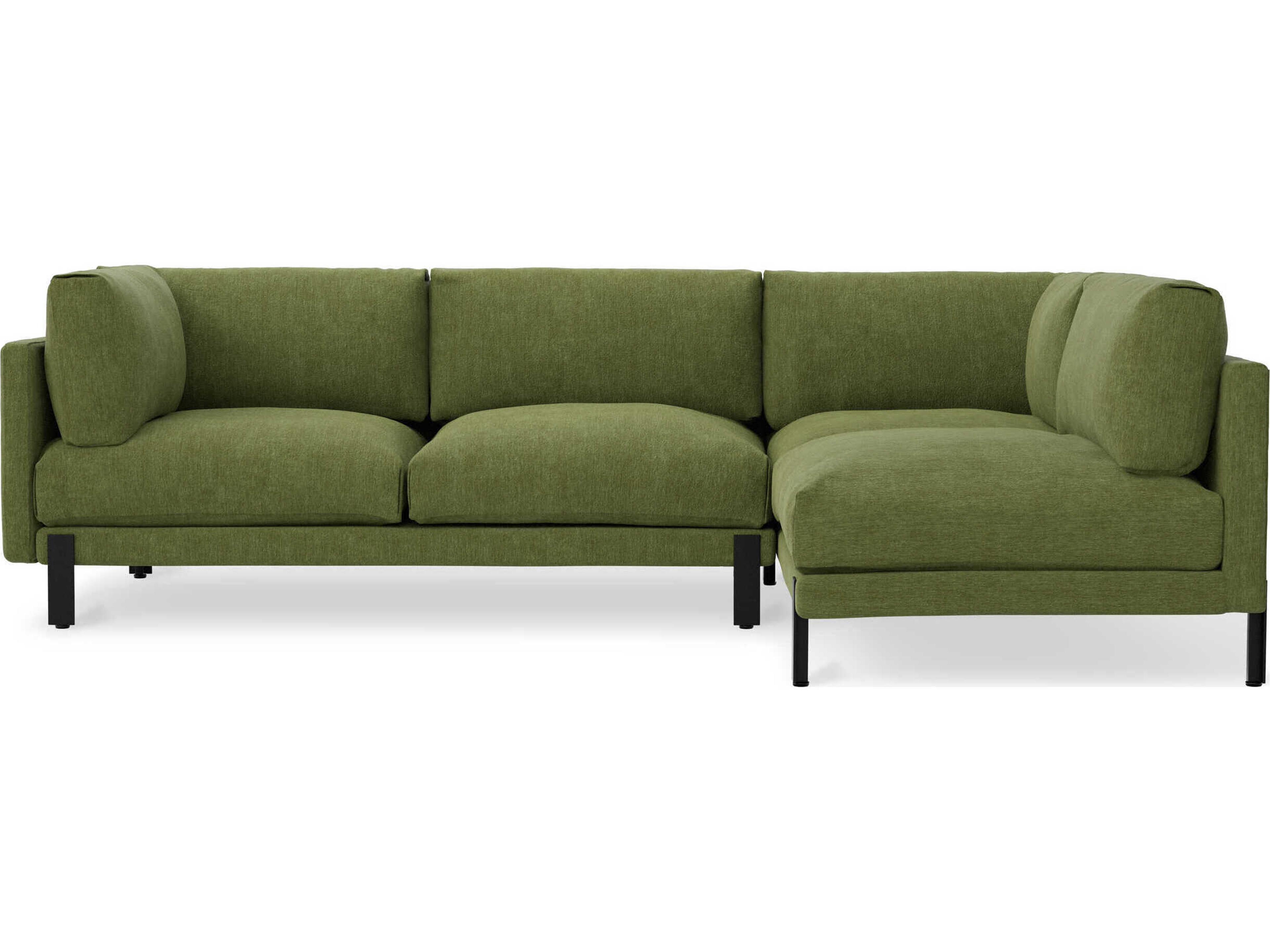 Silverlake Green Upholstered Sectional Sofa