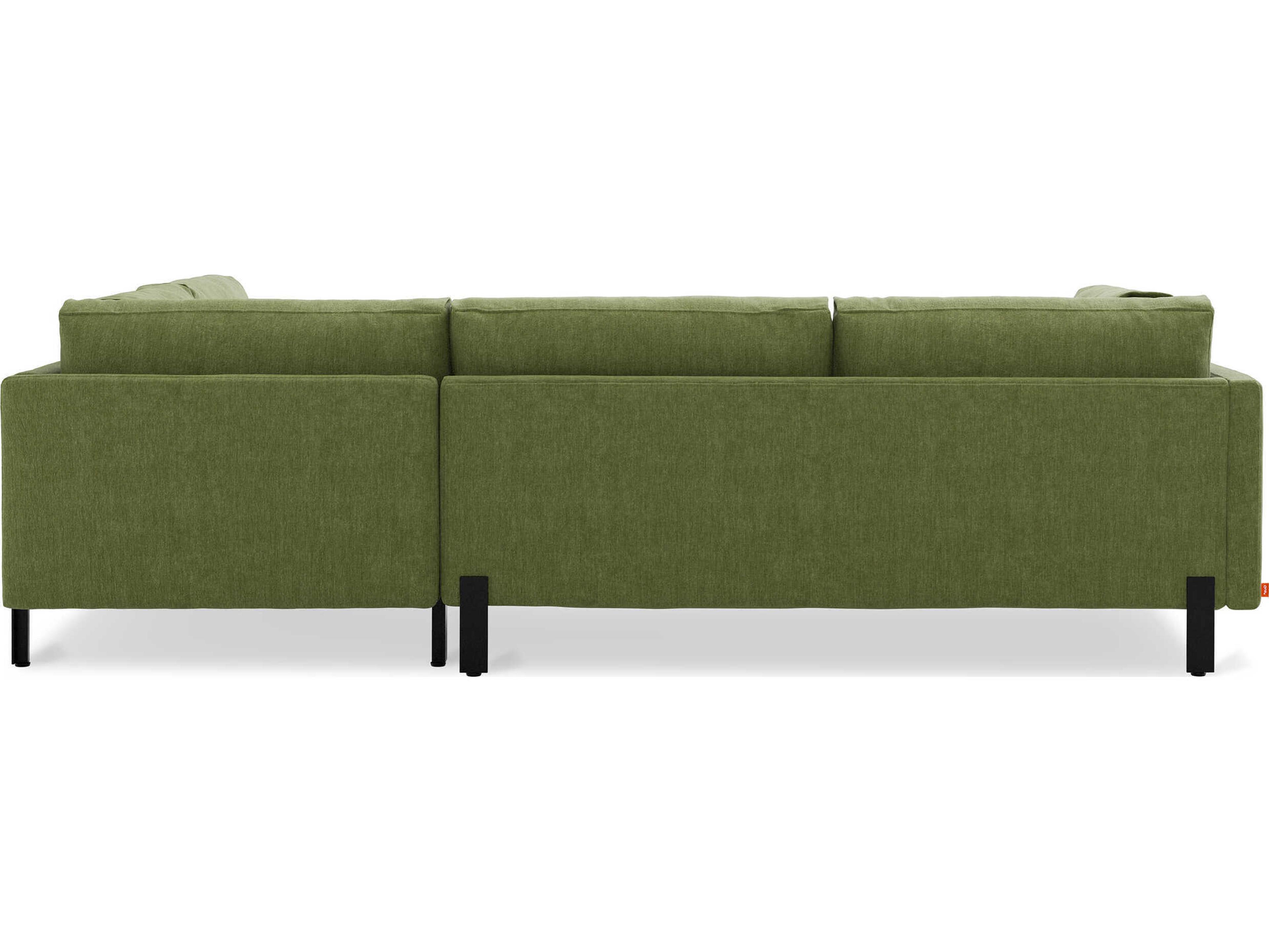 Gus* Modern Silverlake Green Upholstered Sectional Sofa