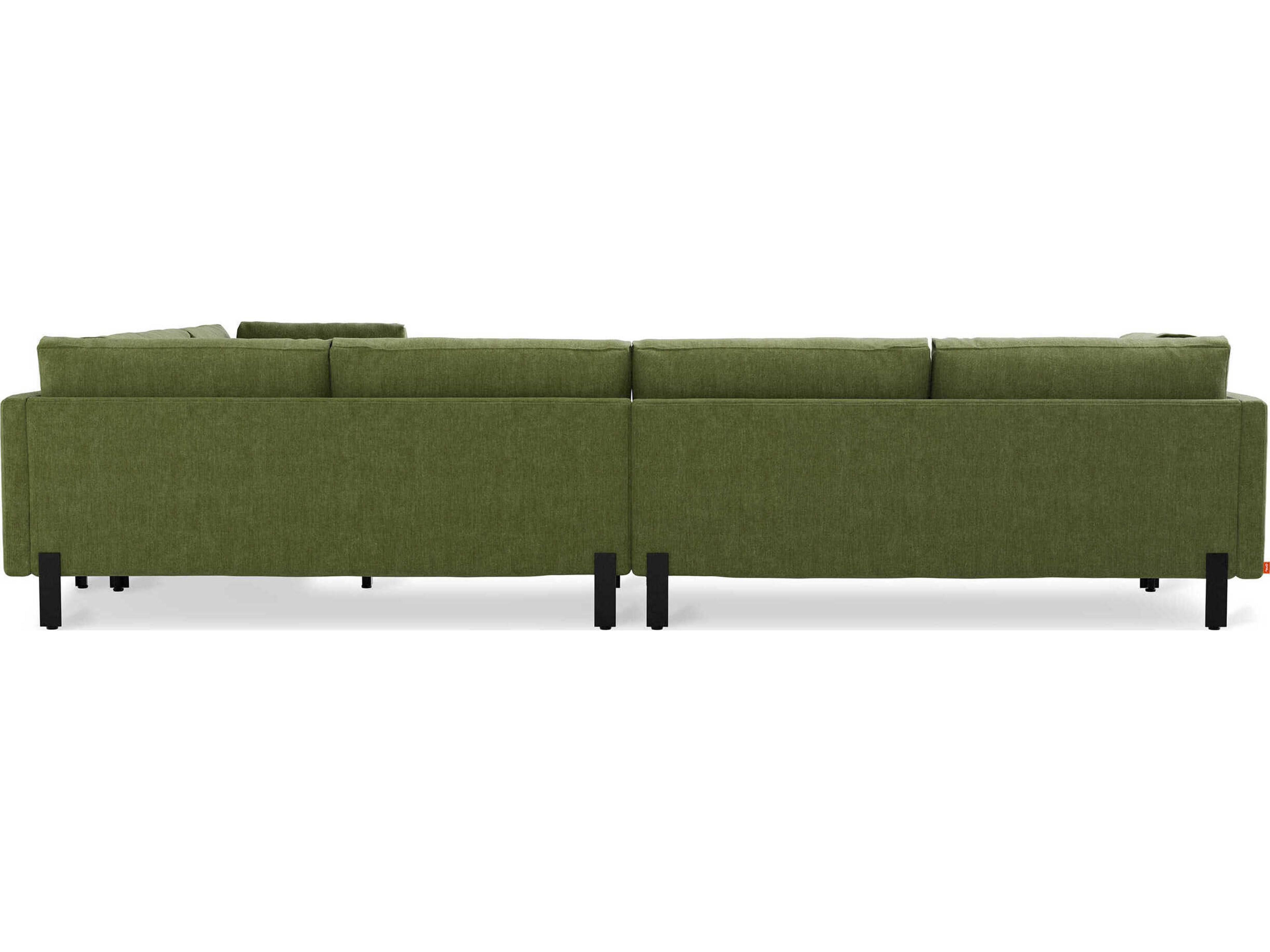 Gus* Modern Silverlake Green Upholstered Sectional Sofa