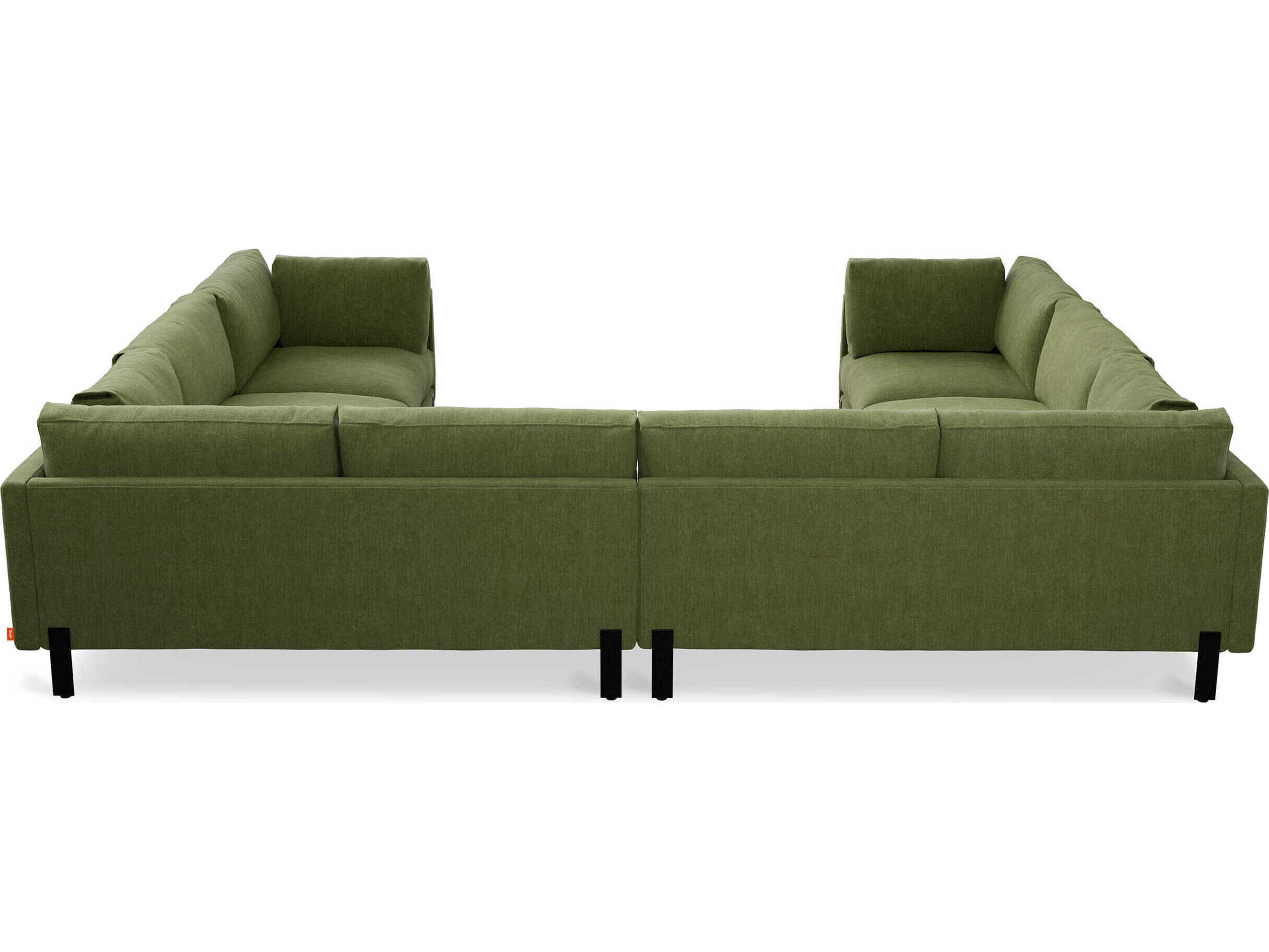Gus* Modern Silverlake Green Upholstered Sectional Sofa
