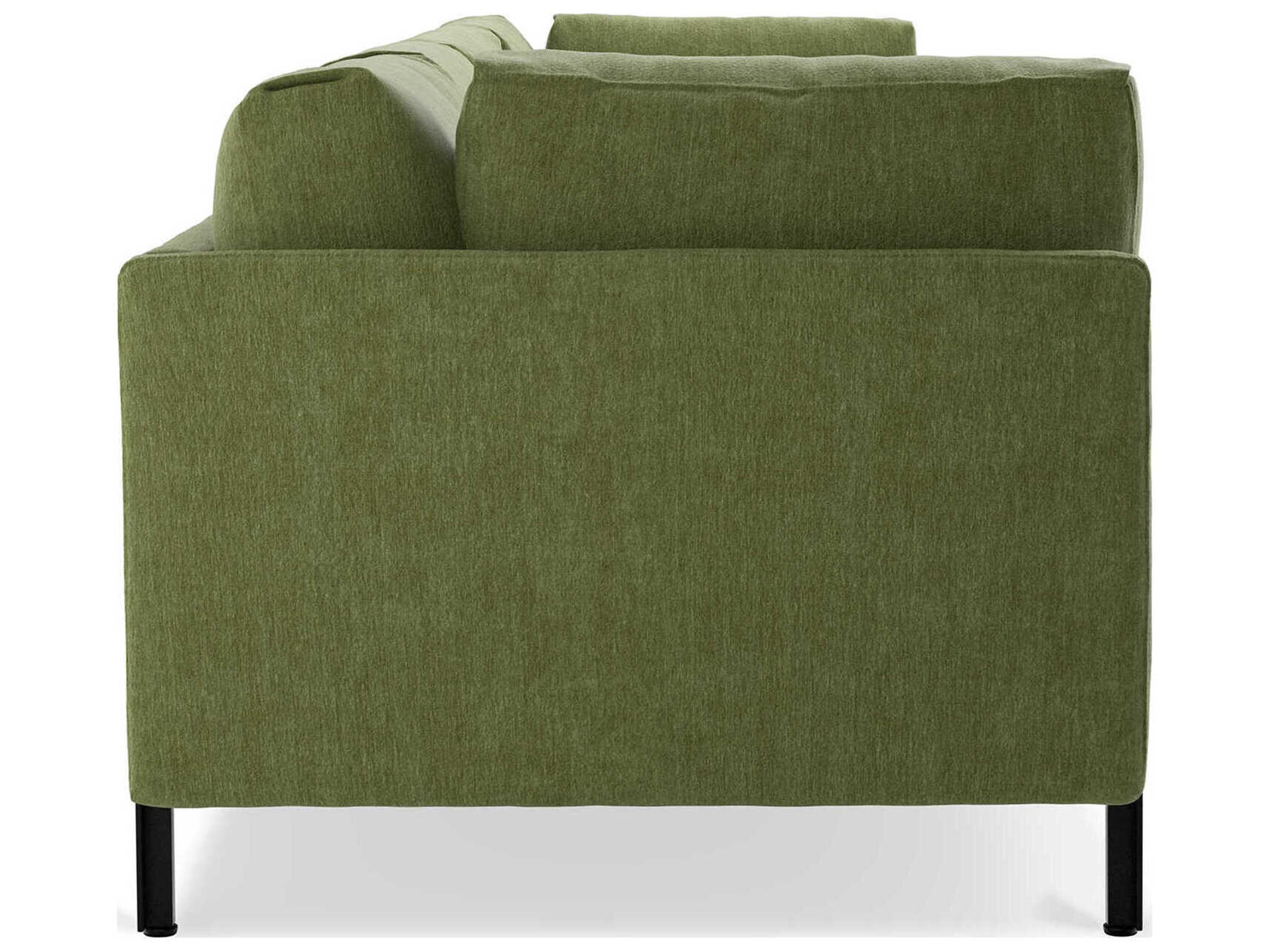 Gus* Modern Silverlake Bastille Clover Green Upholstered Sofa