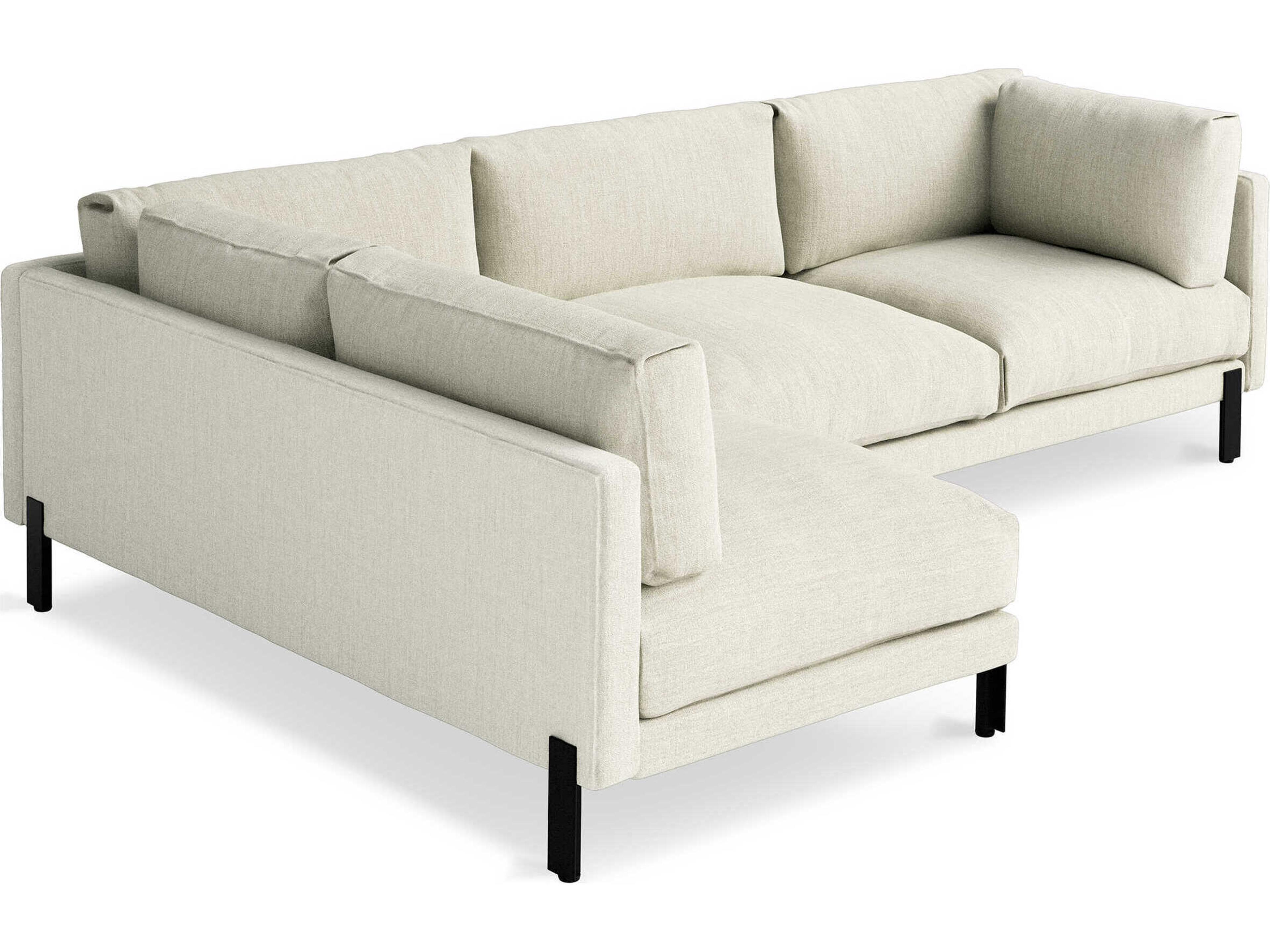 Gus* Modern Silverlake White Upholstered Sectional Sofa