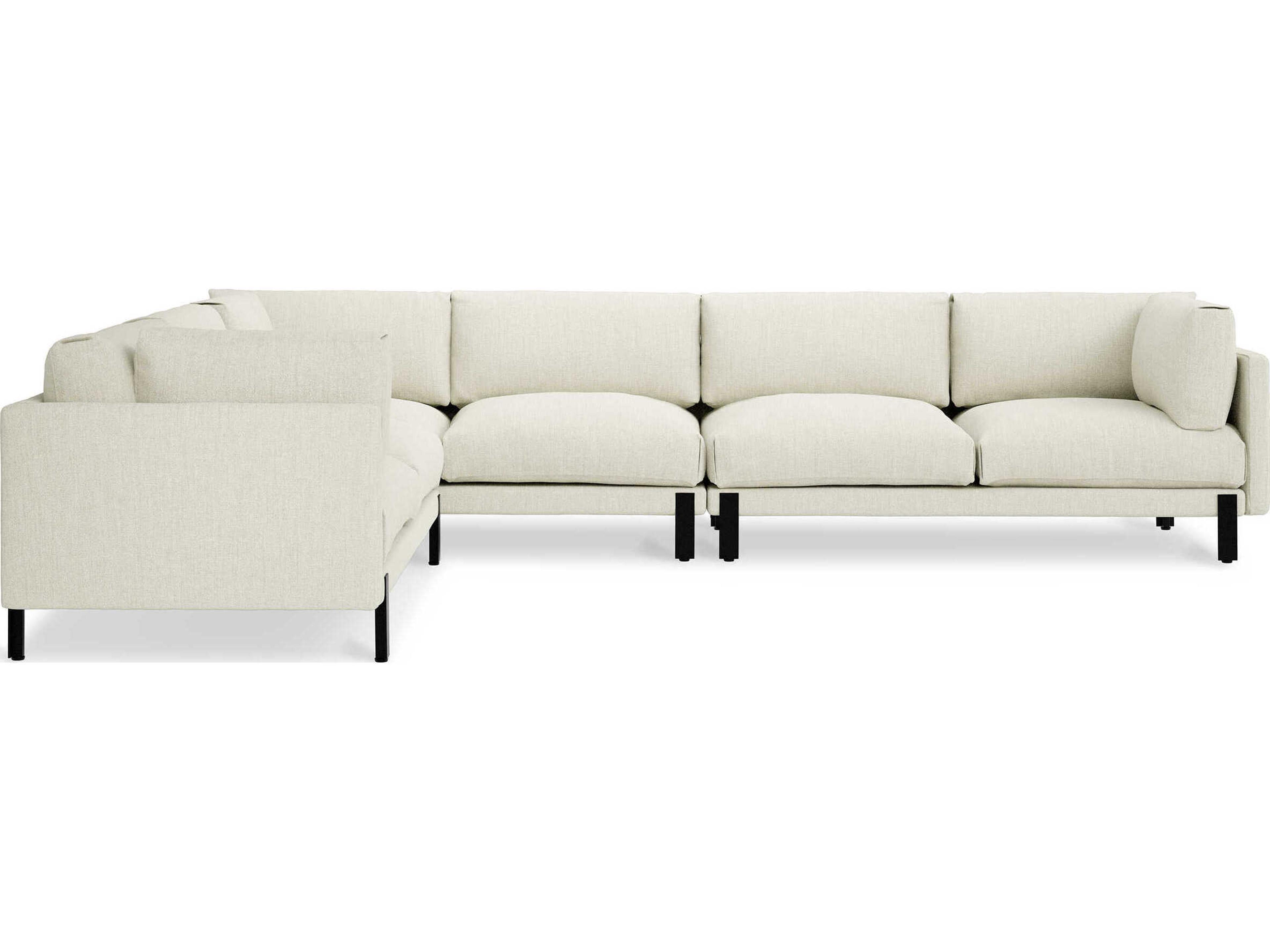 Gus* Modern Silverlake White Upholstered Sectional Sofa