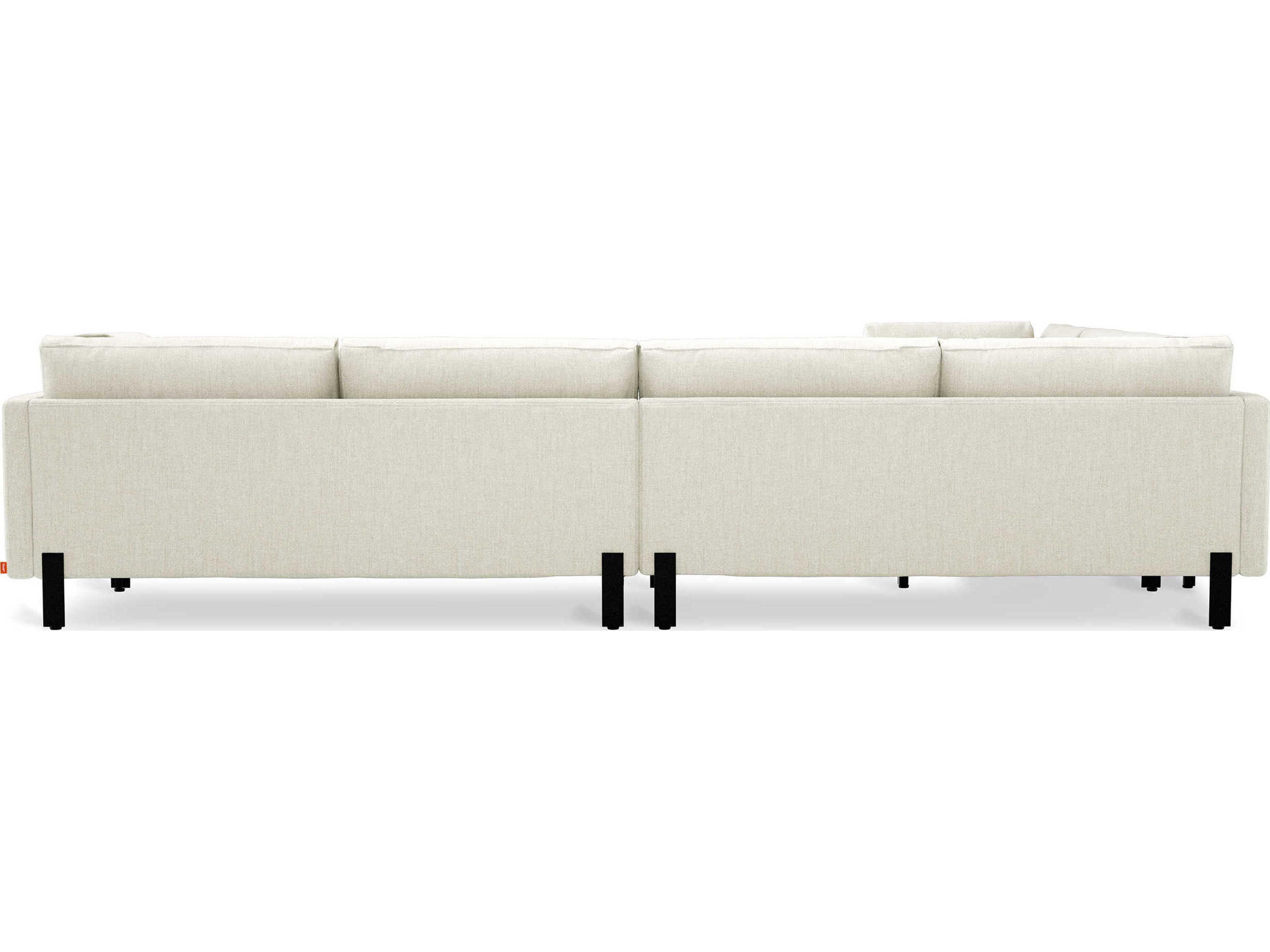 Gus* Modern Silverlake White Upholstered Sectional Sofa