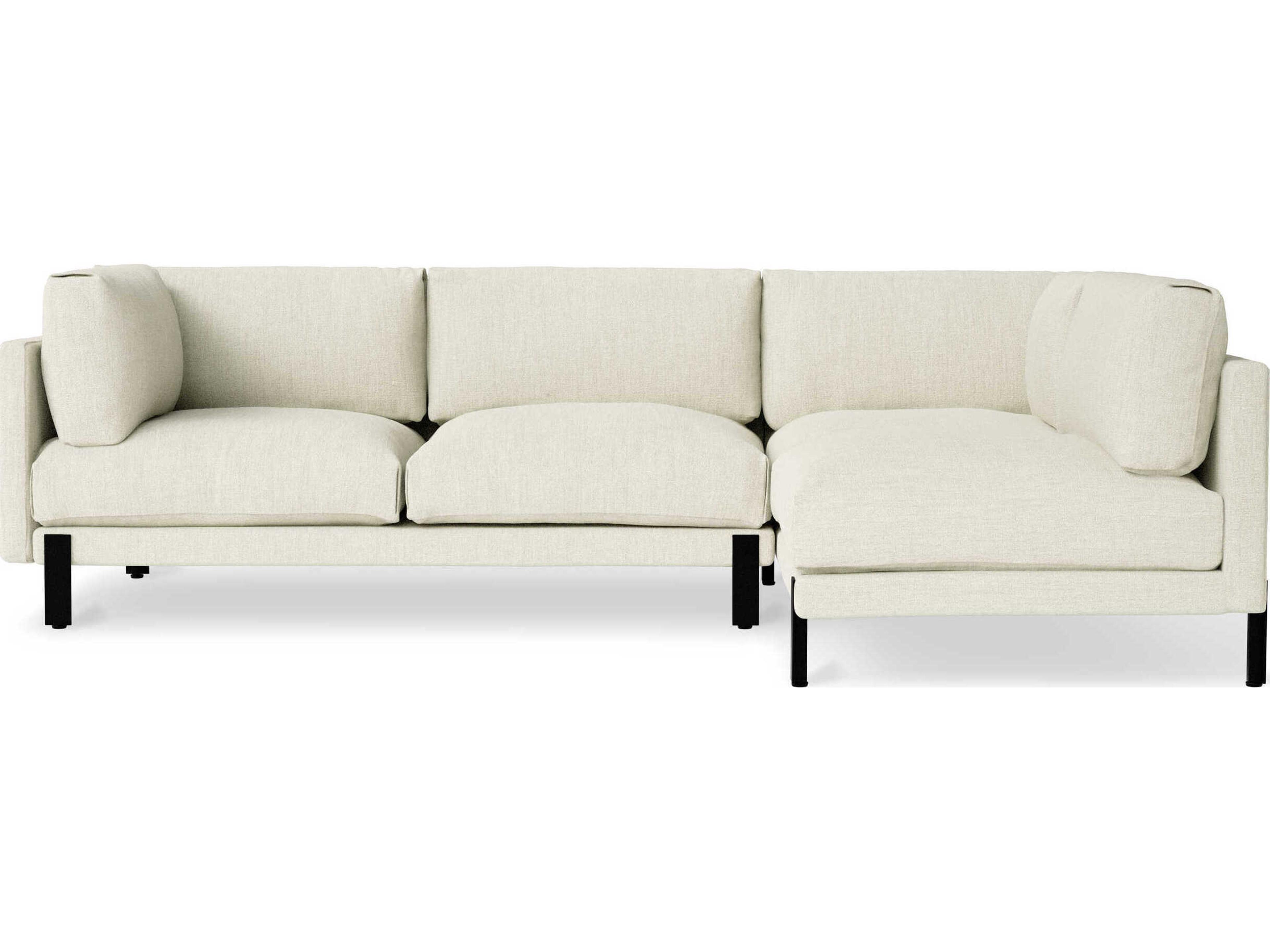 Silverlake White Upholstered Sectional Sofa