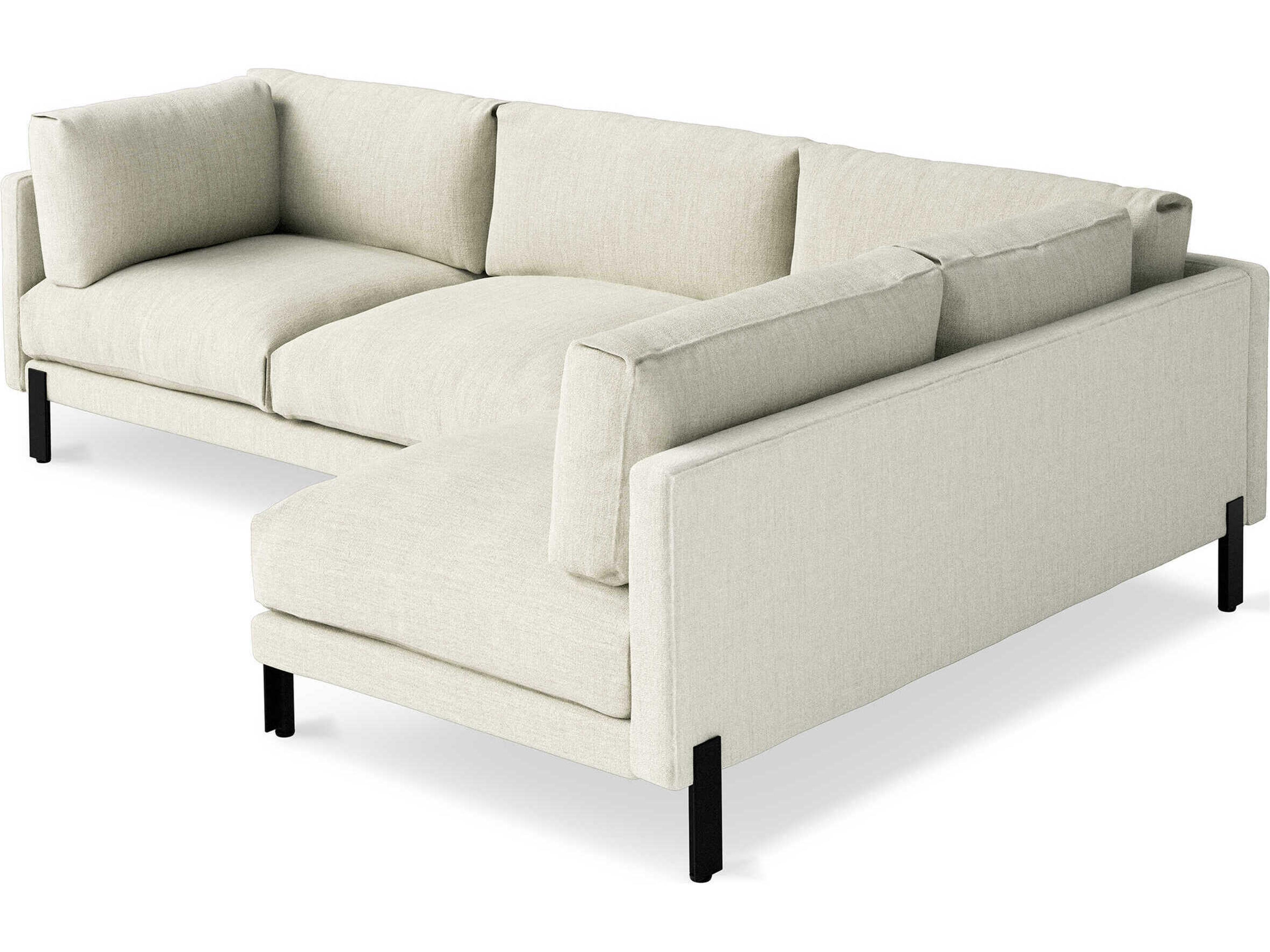 Gus* Modern Silverlake White Upholstered Sectional Sofa