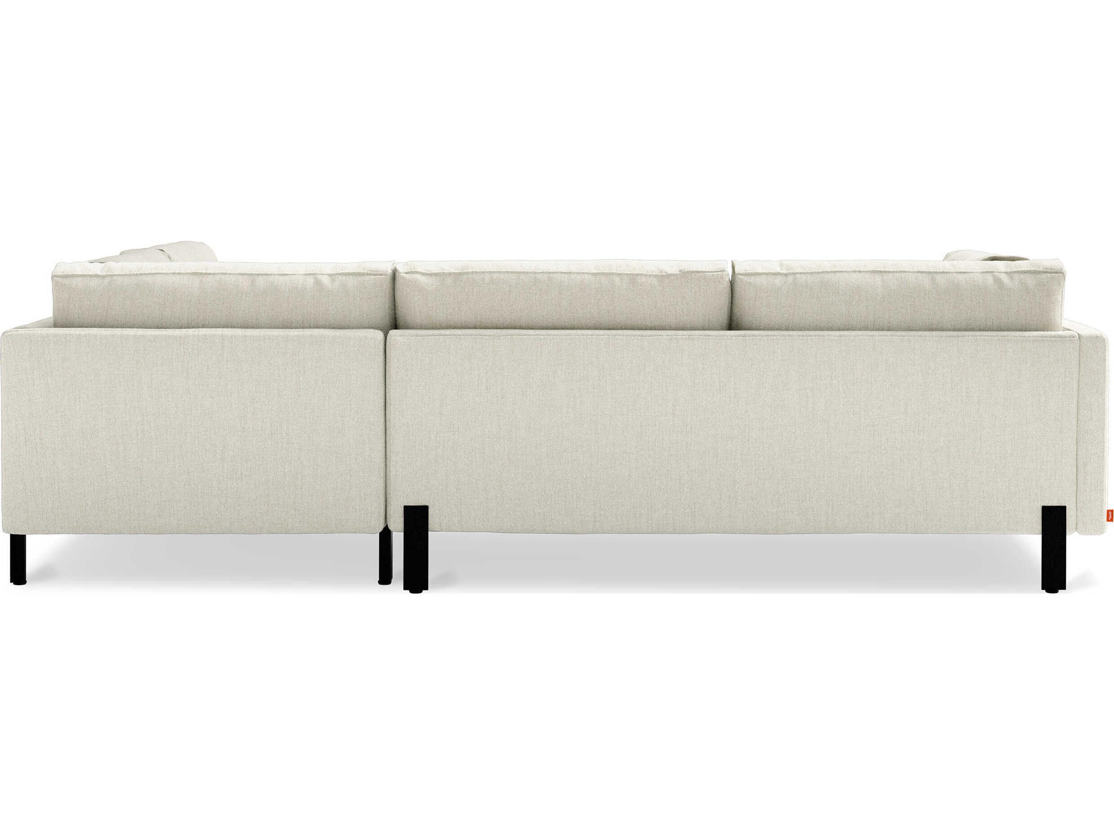 Gus* Modern Silverlake White Upholstered Sectional Sofa