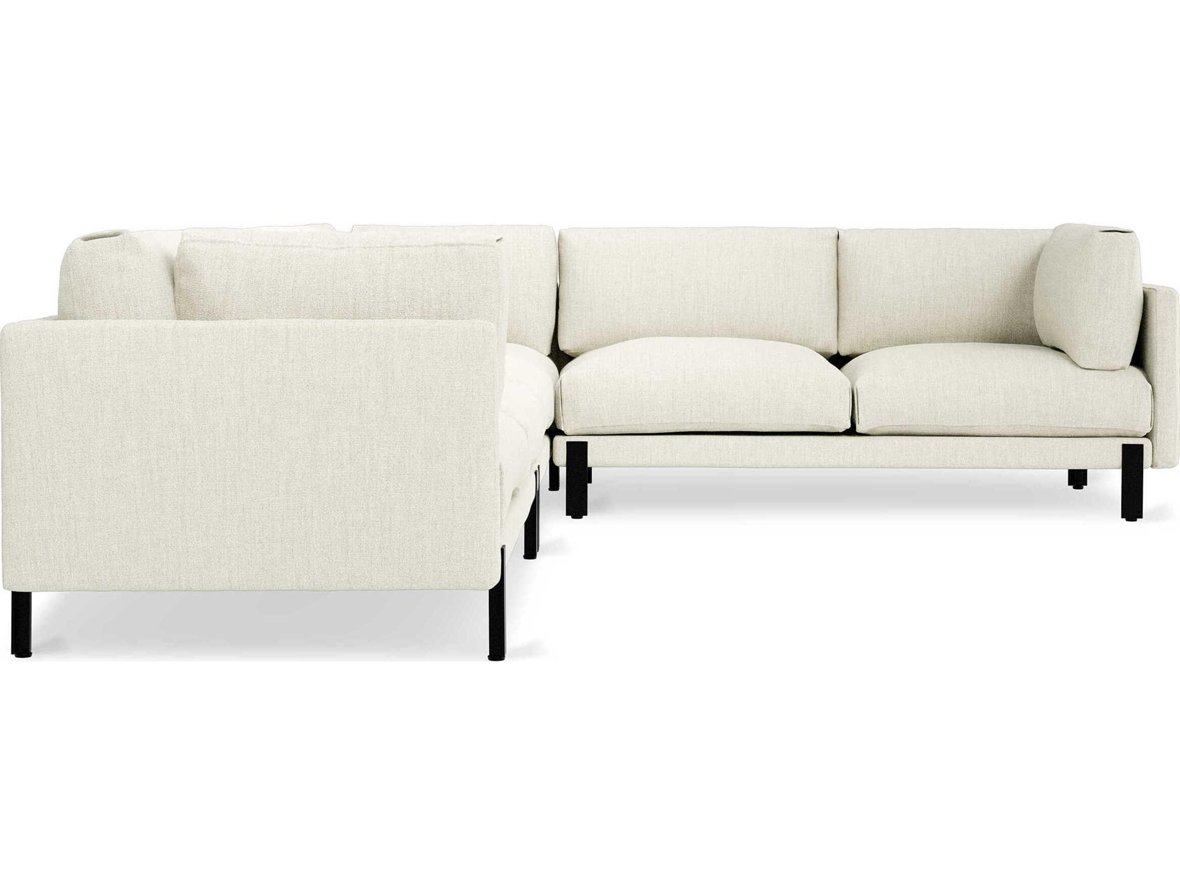 Gus* Modern Silverlake White Upholstered Sectional Sofa