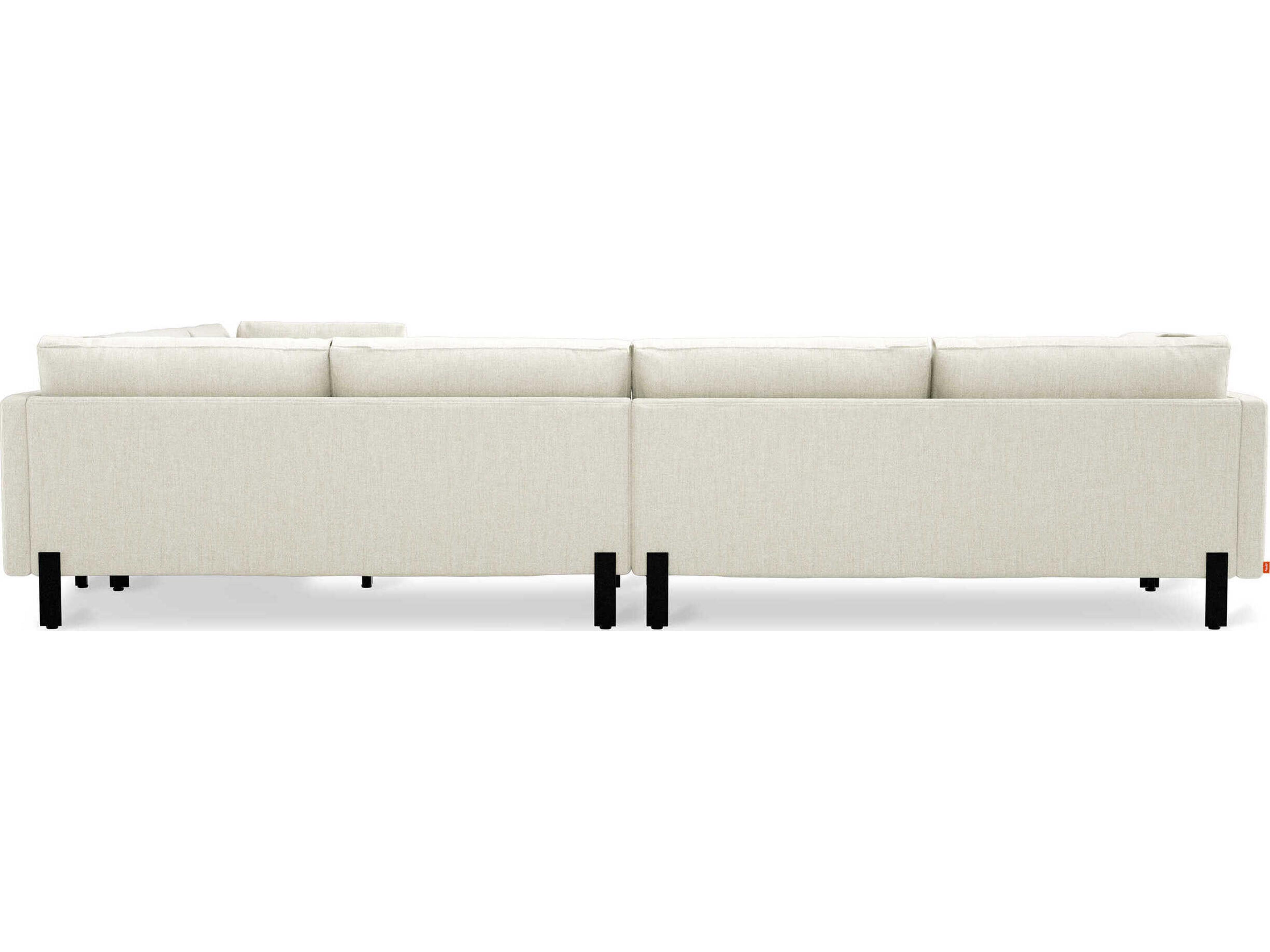 Gus* Modern Silverlake White Upholstered Sectional Sofa