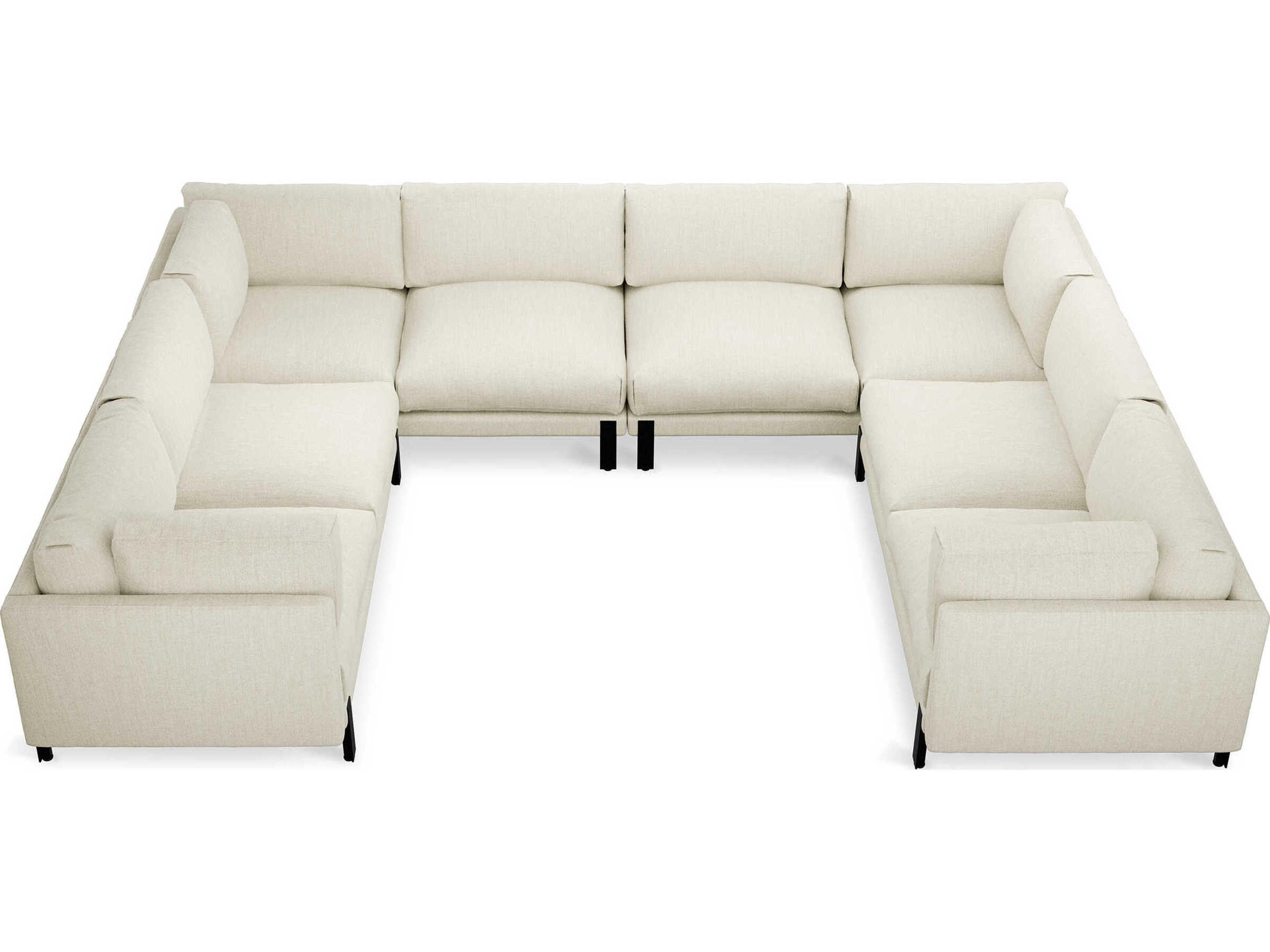 Gus* Modern Silverlake White Upholstered Sectional Sofa