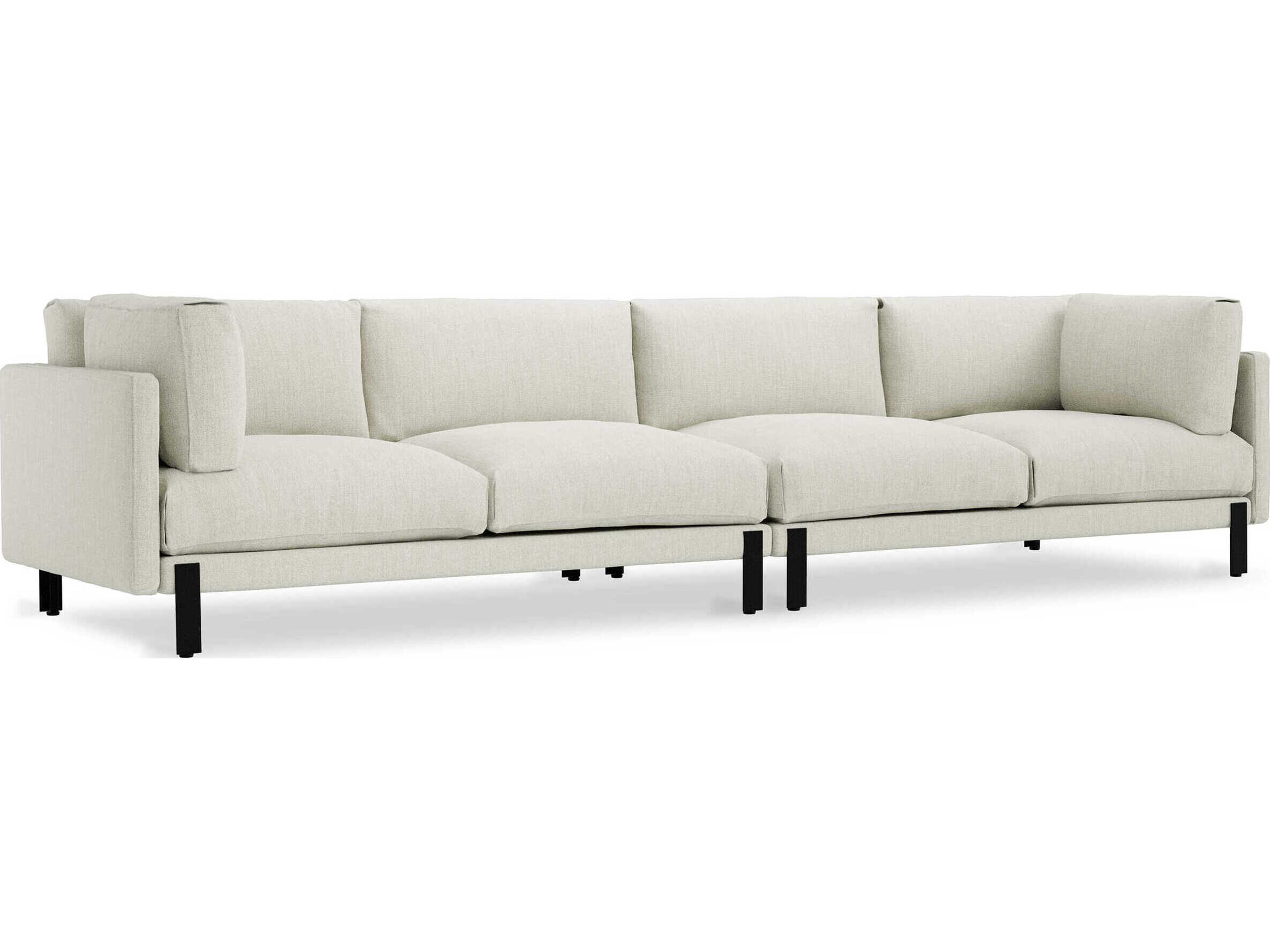 Silverlake Sutton Canvas White Upholstered Sofa