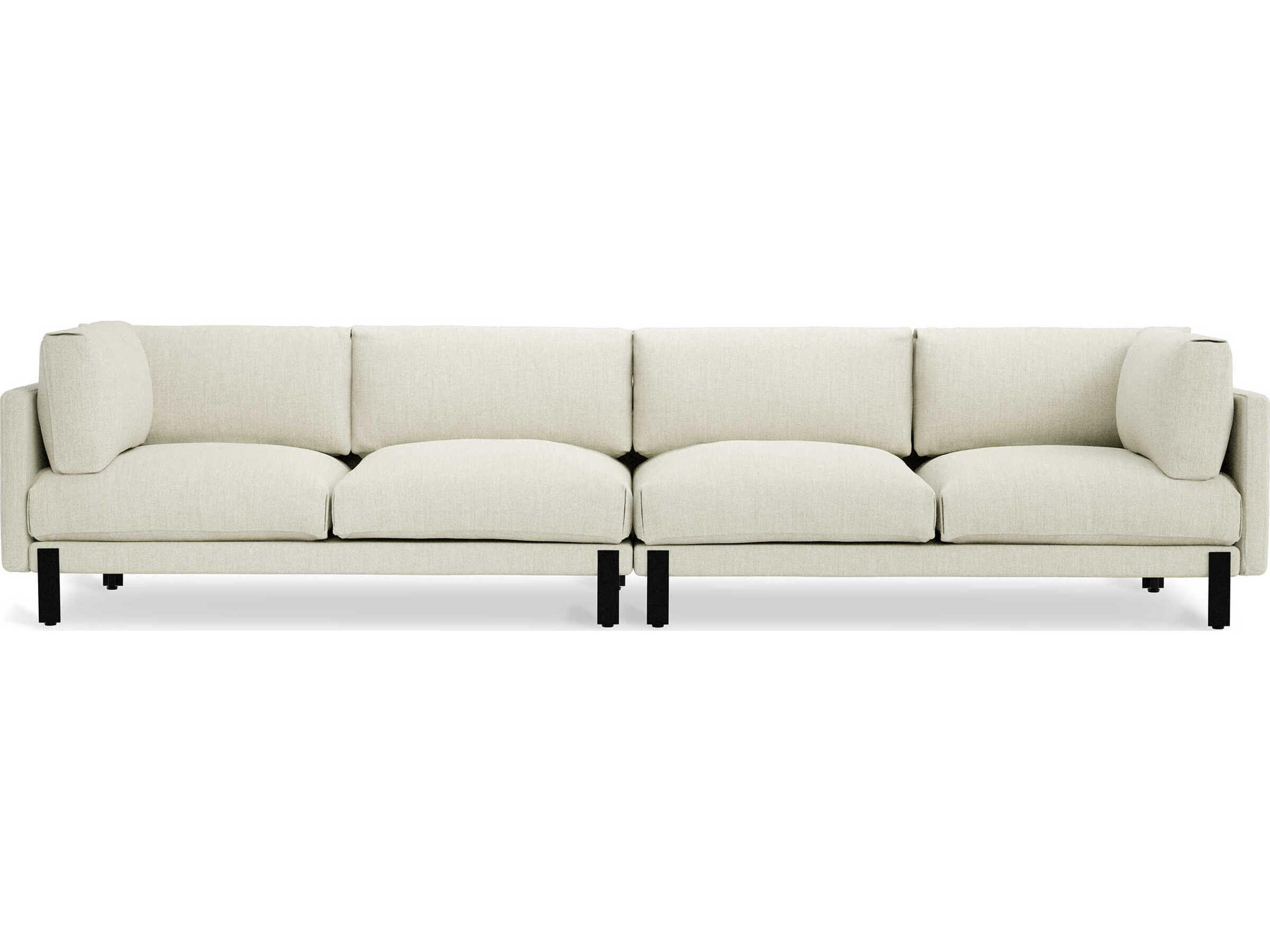 Gus* Modern Silverlake Sutton Canvas White Upholstered Sofa