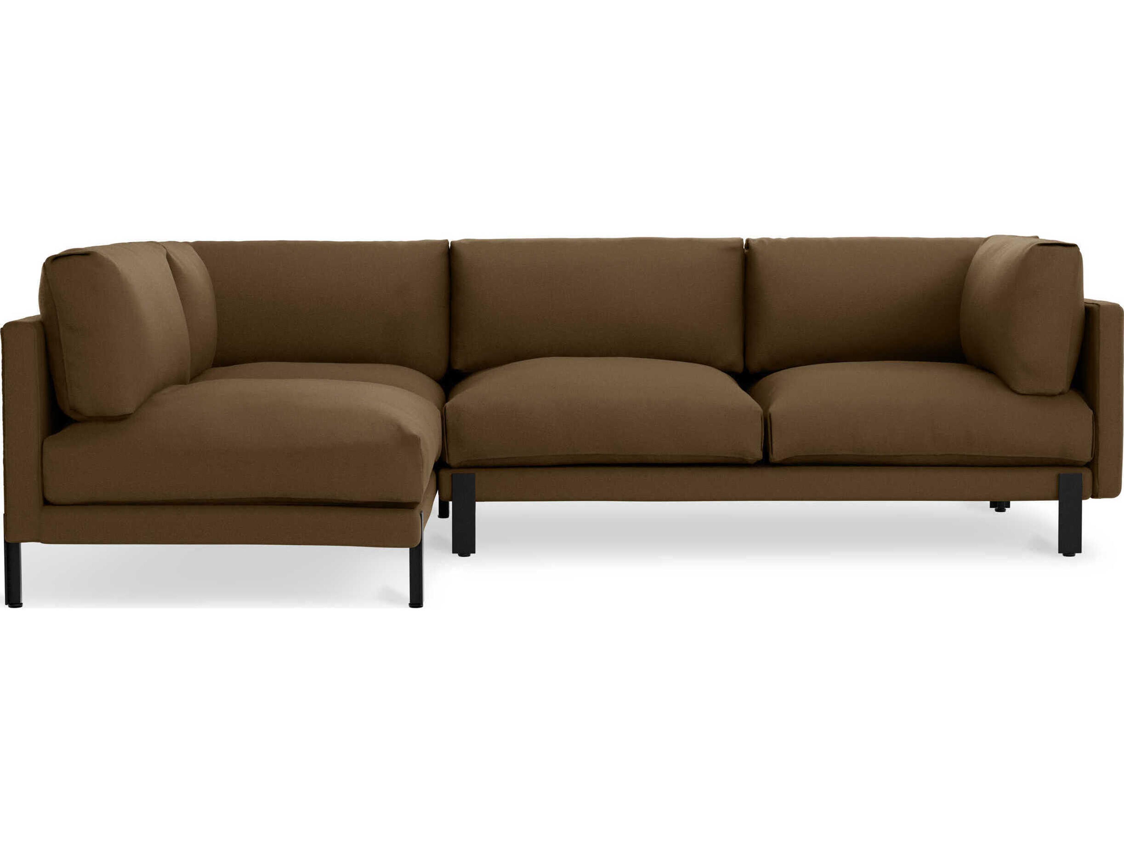 Silverlake Brown Upholstered Sectional Sofa