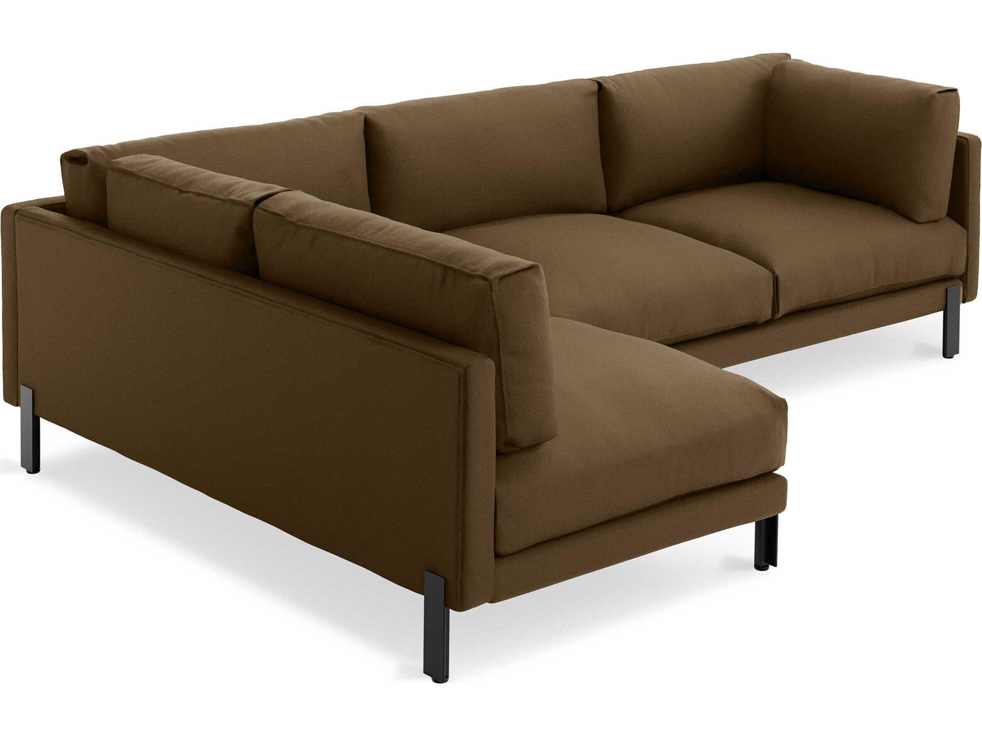 Gus* Modern Silverlake Brown Upholstered Sectional Sofa