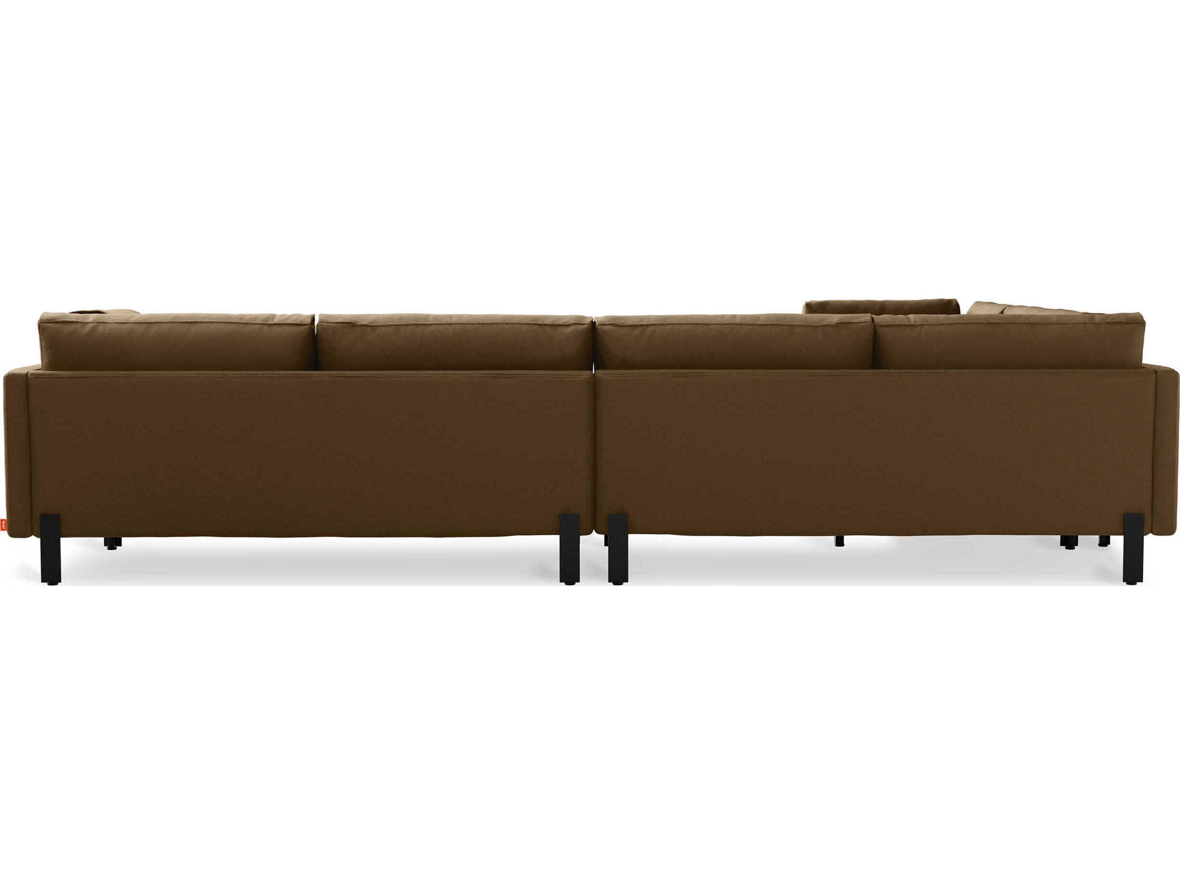 Gus* Modern Silverlake Brown Upholstered Sectional Sofa
