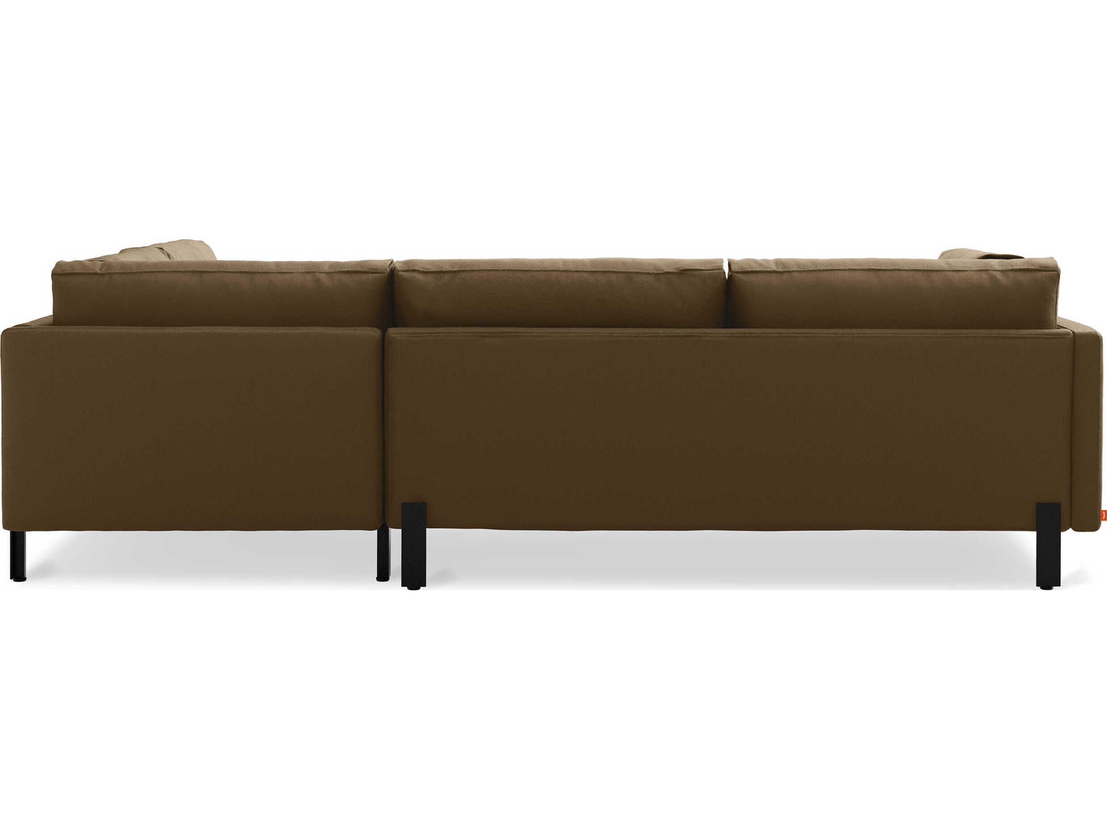 Gus* Modern Silverlake Brown Upholstered Sectional Sofa