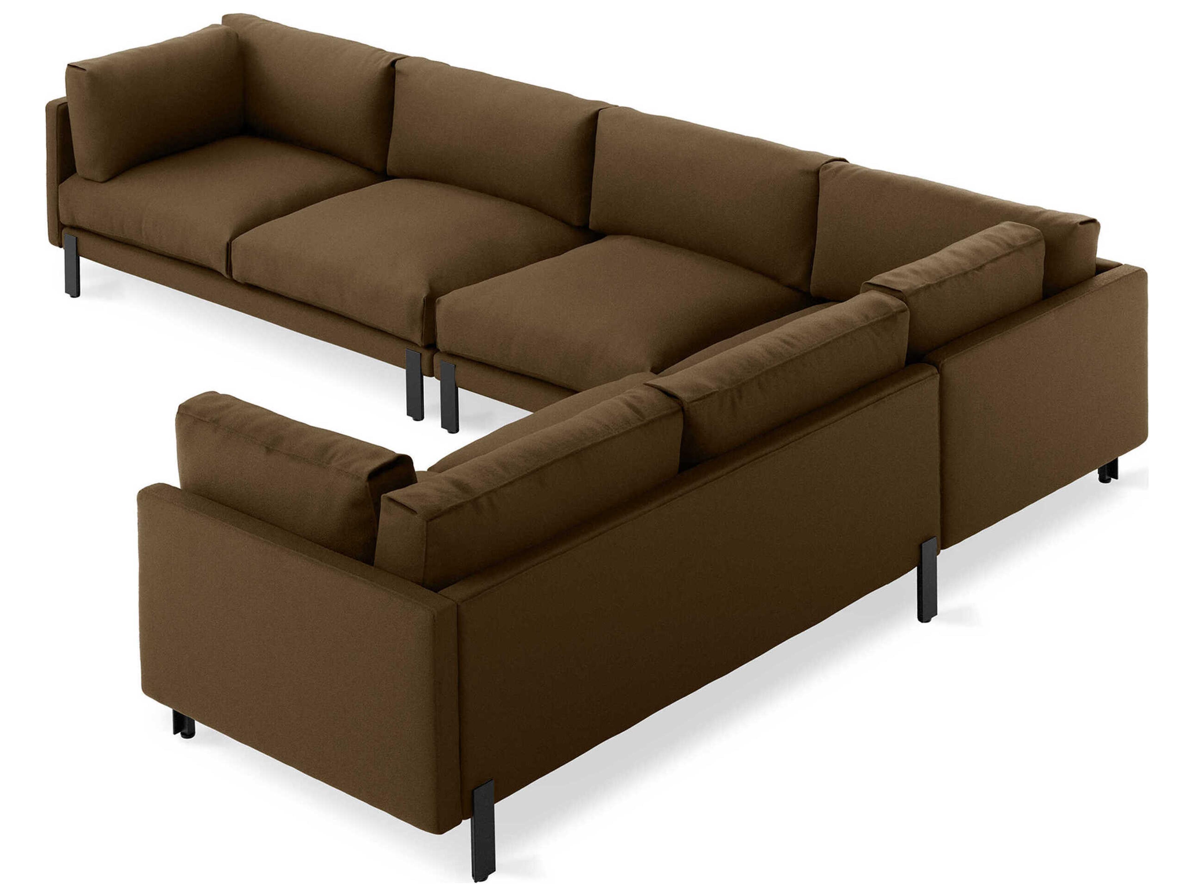 Silverlake Brown Upholstered Sectional Sofa