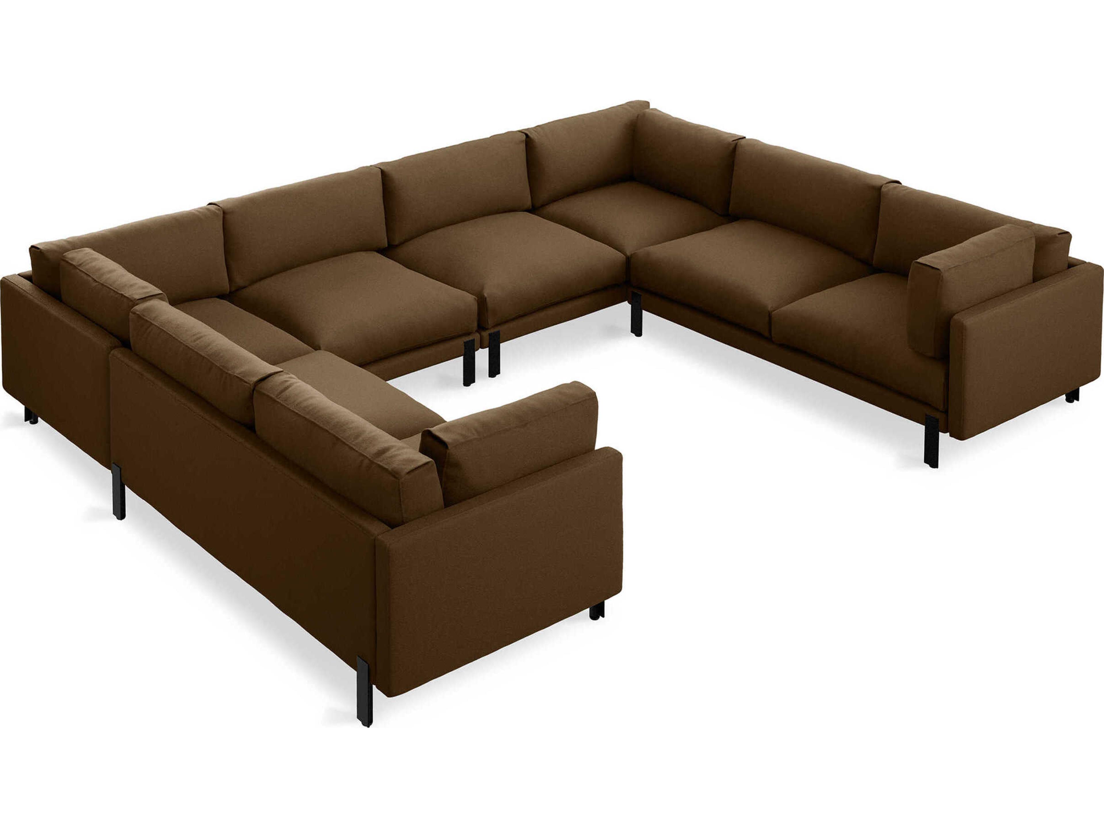 Silverlake Brown Upholstered Sectional Sofa