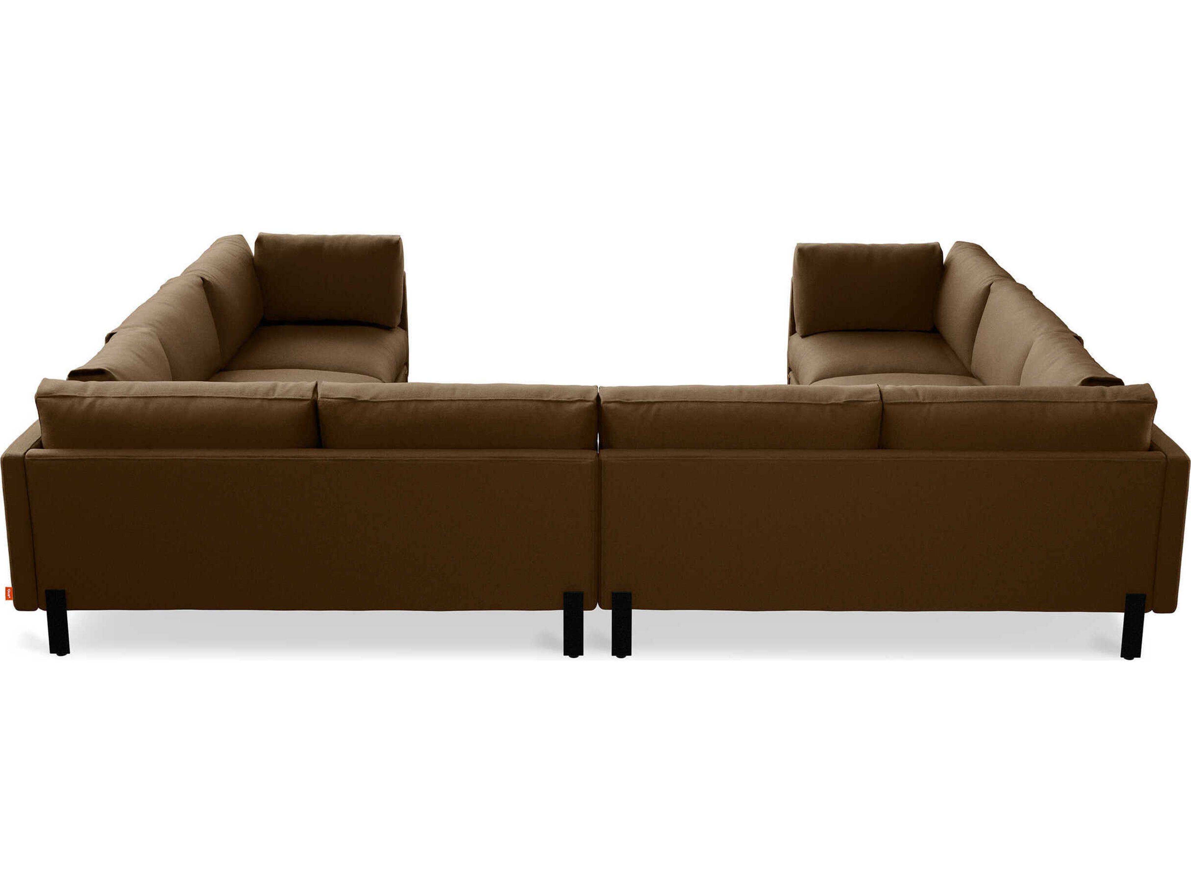Gus* Modern Silverlake Brown Upholstered Sectional Sofa