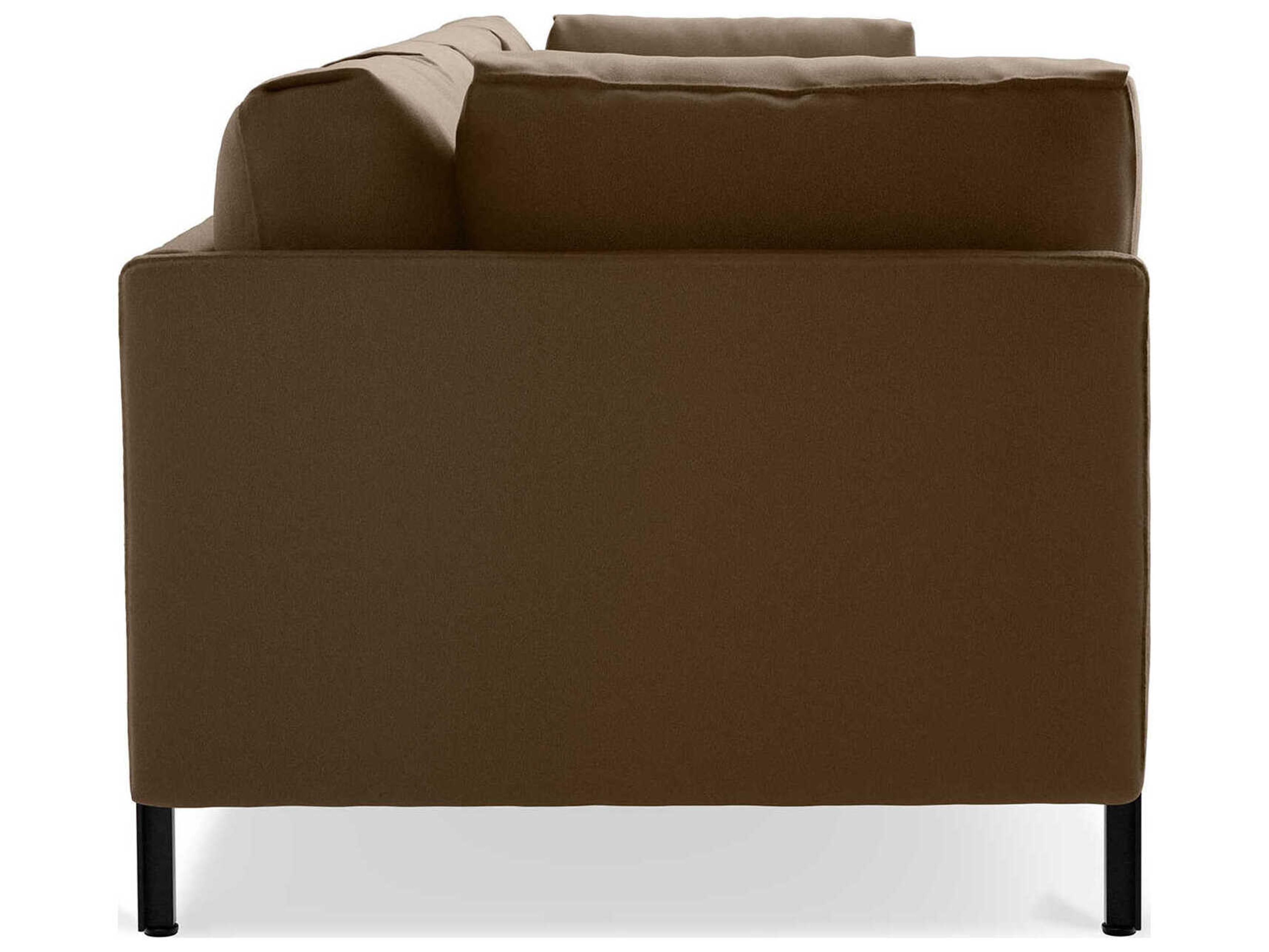 Gus* Modern Silverlake Velvet Cocoa Brown Upholstered Sofa